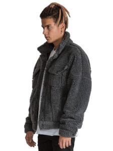Sherpa Jacket - Grey sold by reputation studios