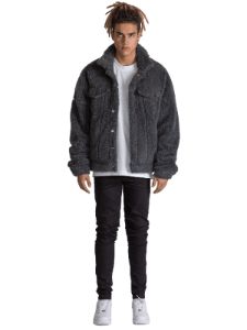 Sherpa Jacket - Grey sold by reputation studios