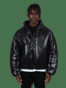 Oversized Puffer Jacket - Black sold by reputation studios