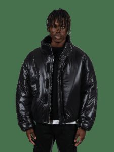Oversized Puffer Jacket - Black sold by reputation studios
