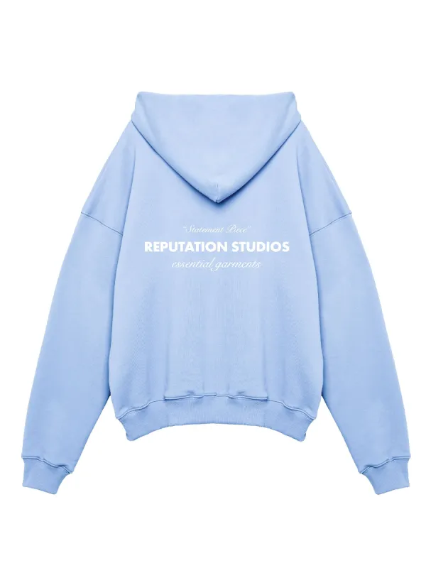 "Statement Piece" Hoodie - Baby Blue sold by reputation studios