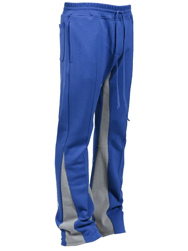 Flare Pintuck Sweatpants - Royal Blue sold by reputation studios