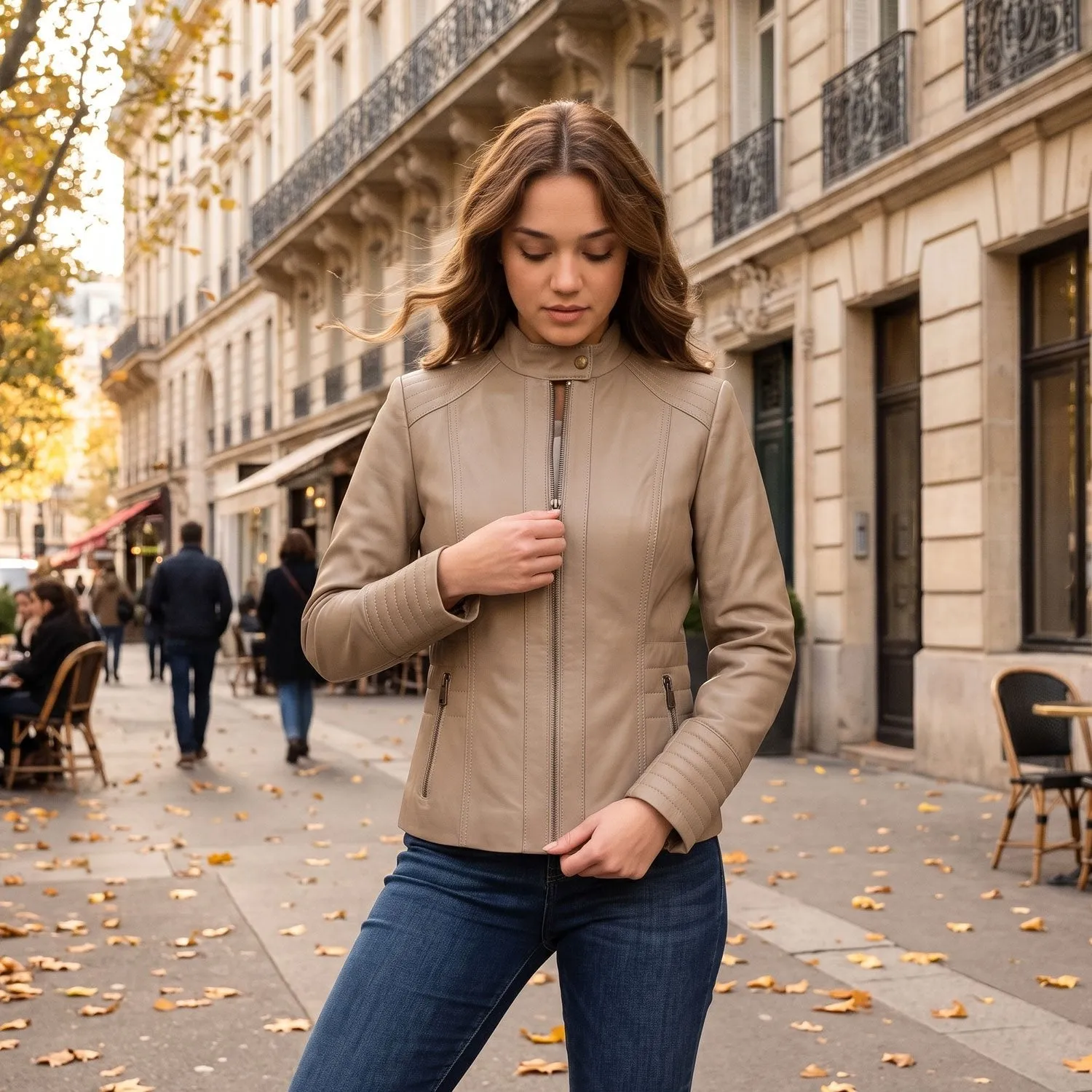 Iris Lambskin Jacket sold by Aston leather product image thumbnail 3