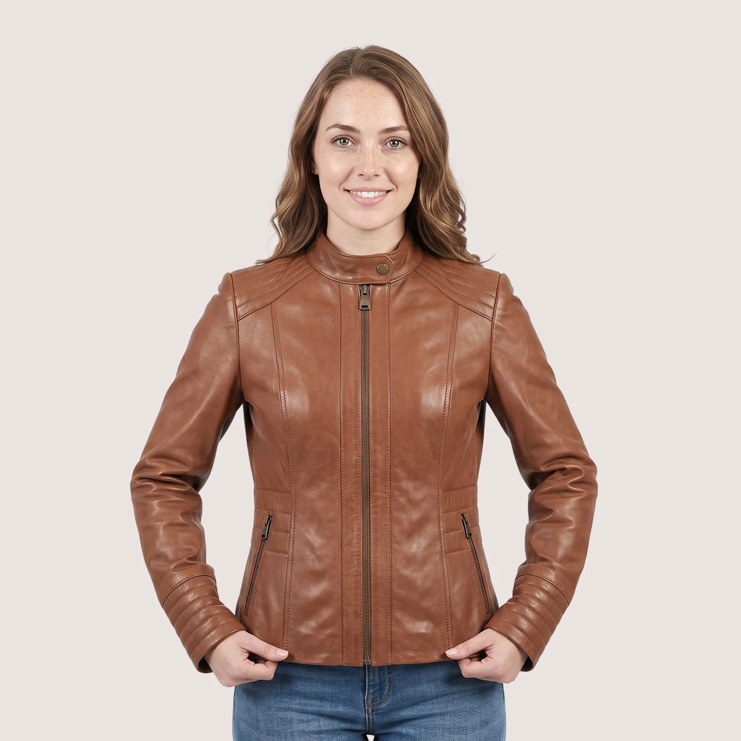 Iris Lambskin Jacket sold by Aston leather product image thumbnail 4