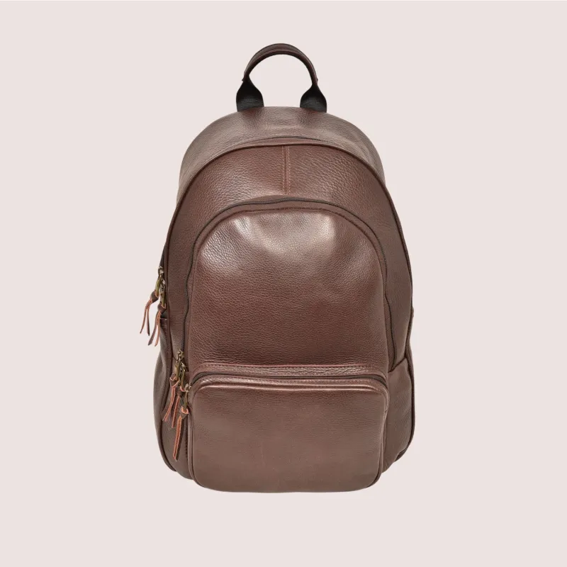 Garrison Zippered Backpack made by Aston leather