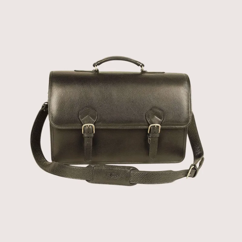 Morrison Briefcase made by Aston leather