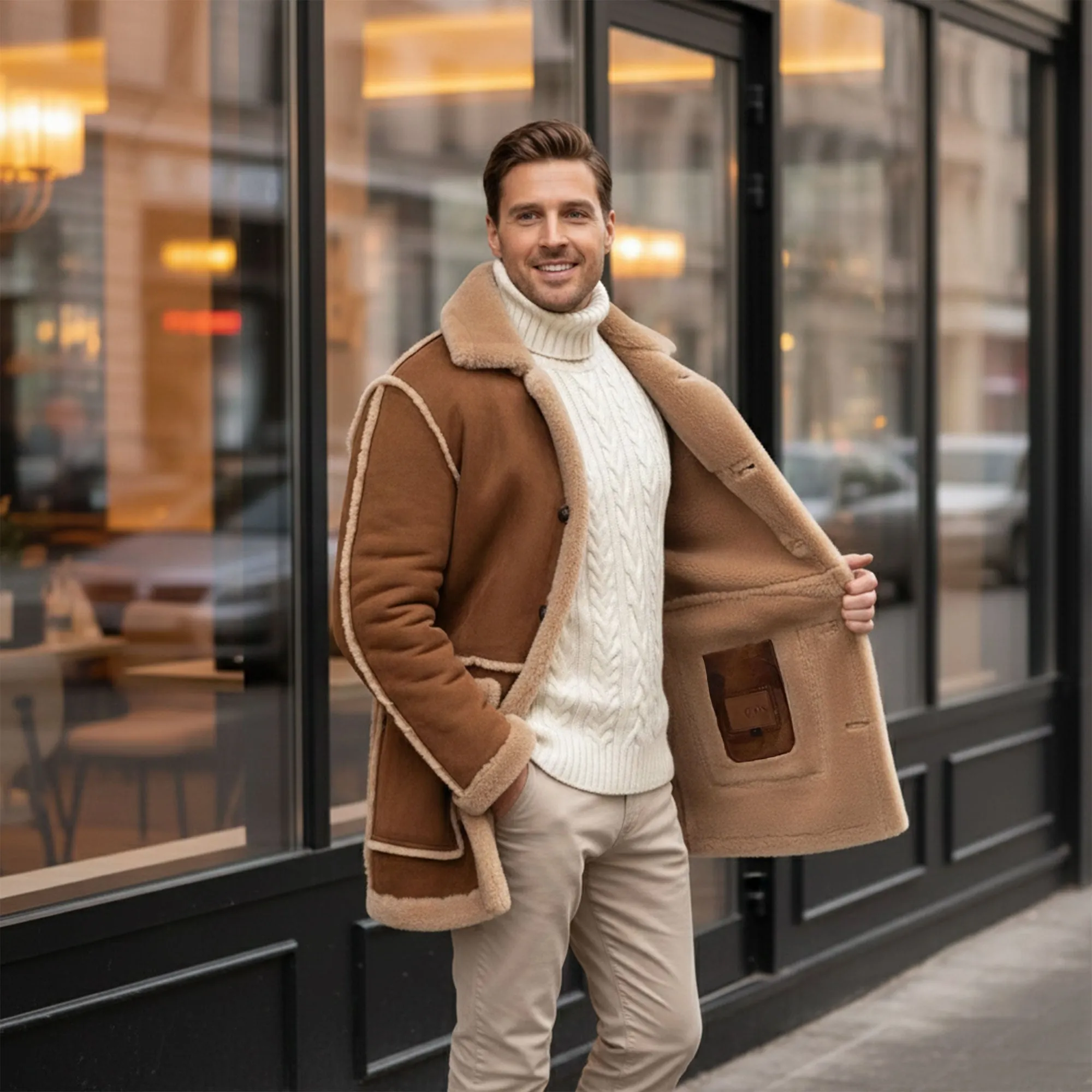 Gregory Shearling Coat sold by Aston leather product image thumbnail 3