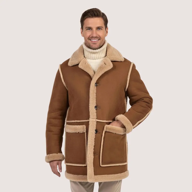 Gregory Shearling Coat made by Aston leather