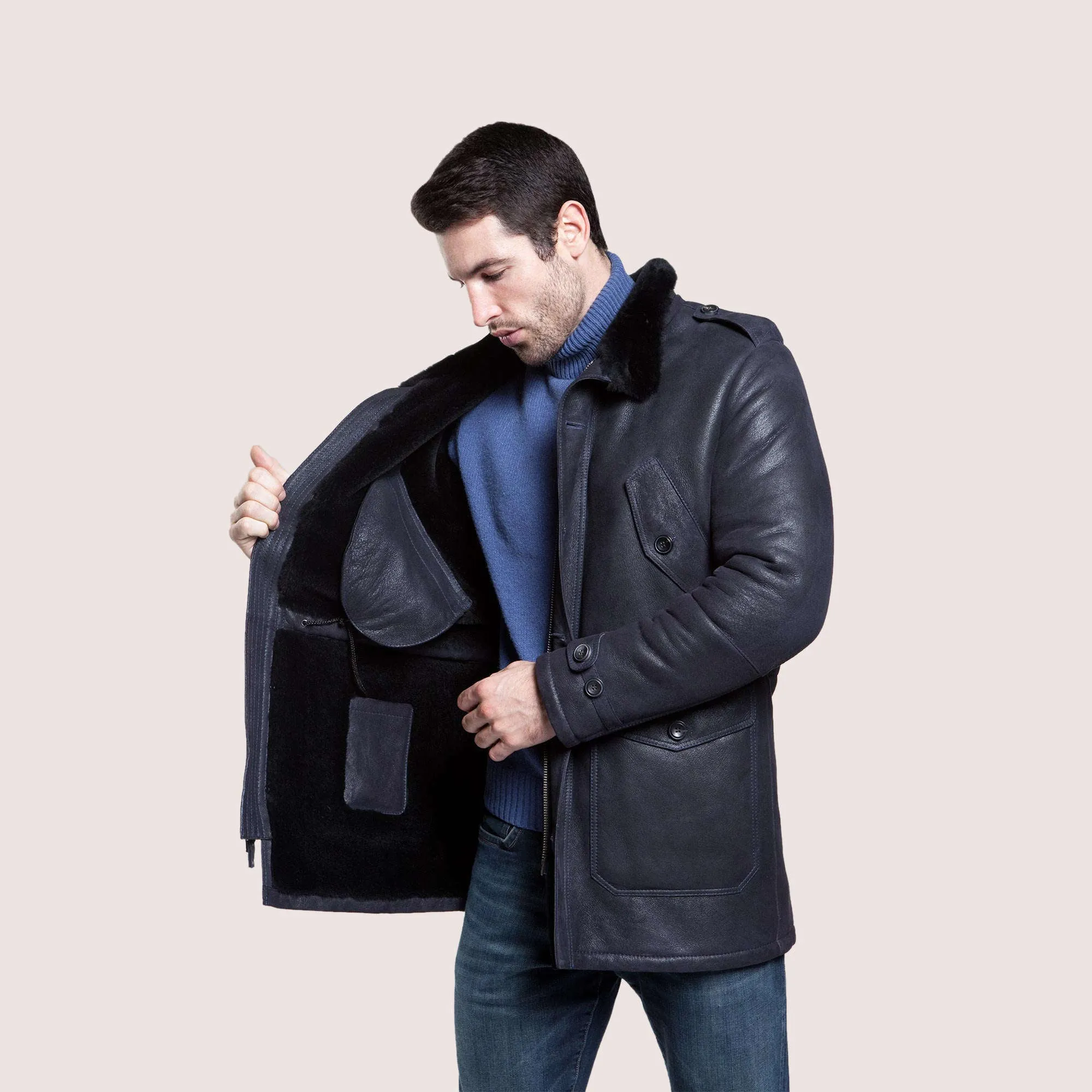 Fargo Shearling Coat sold by Aston leather product image thumbnail 3
