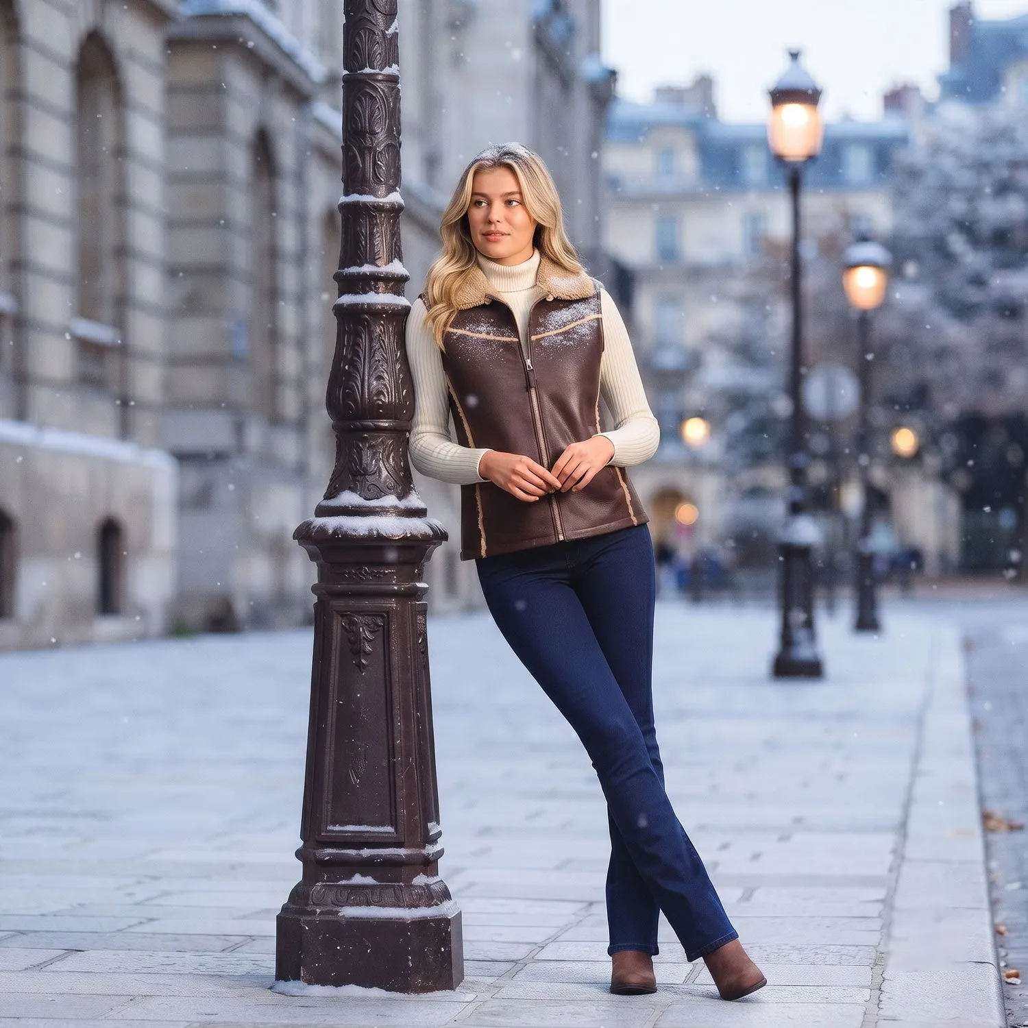 Eve Shearling Vest sold by Aston leather product image thumbnail 4