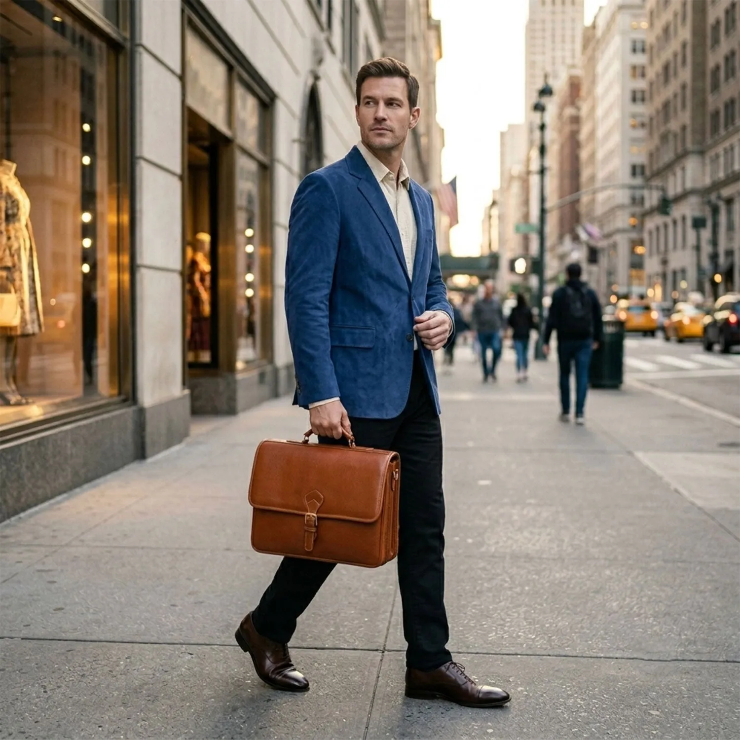 Charles Double Compartment Briefcase W/Laptop Case sold by Aston leather product image thumbnail 5