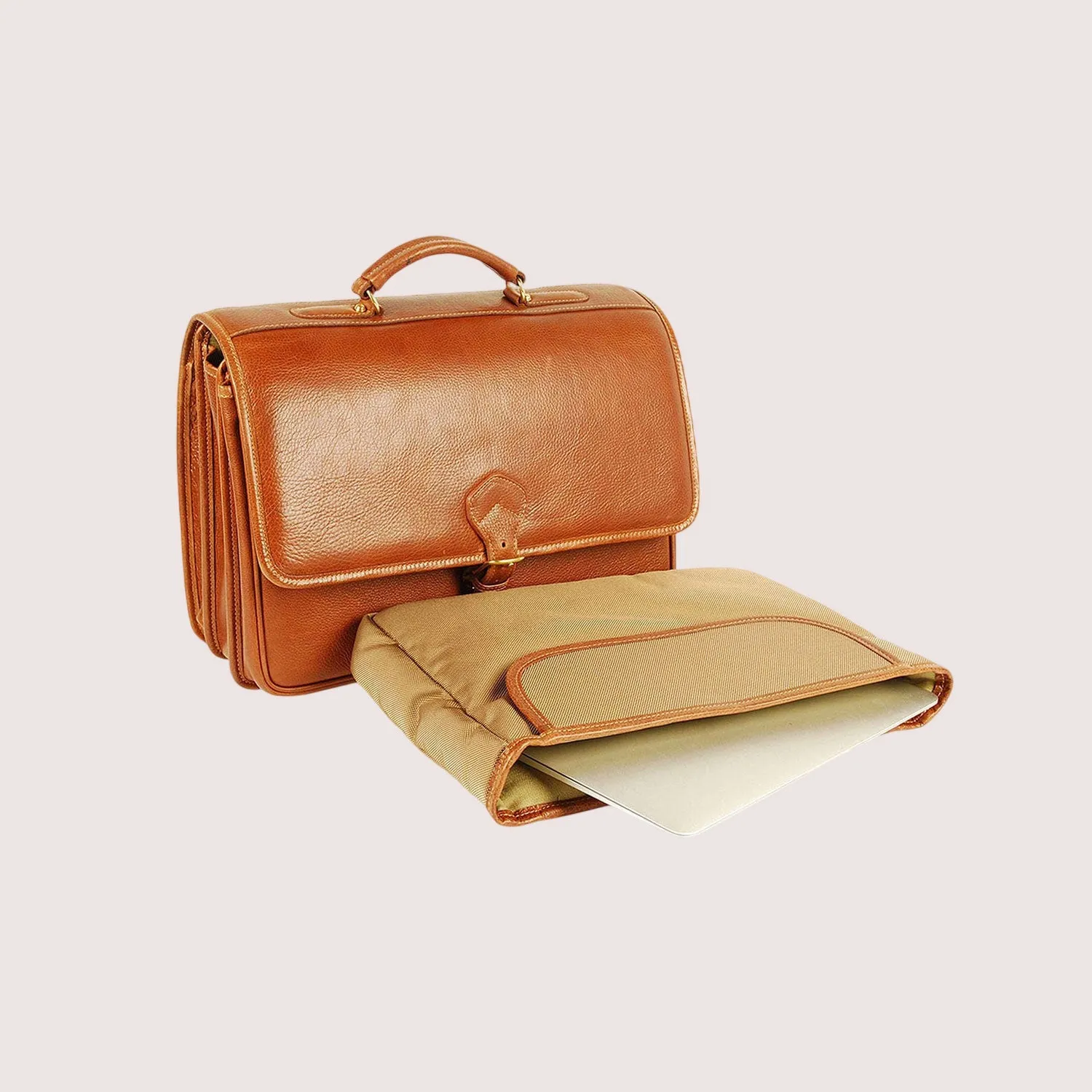 Charles Double Compartment Briefcase W/Laptop Case sold by Aston leather product image thumbnail 4