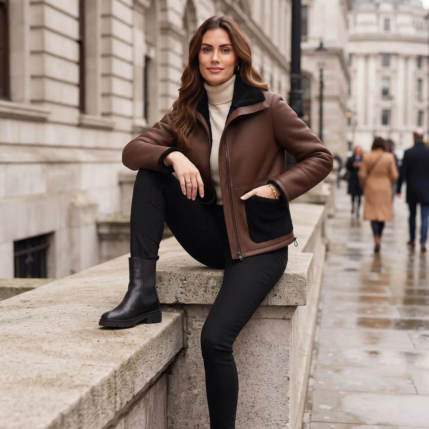 Camilla Shearling Jacket sold by Aston leather product image thumbnail 4