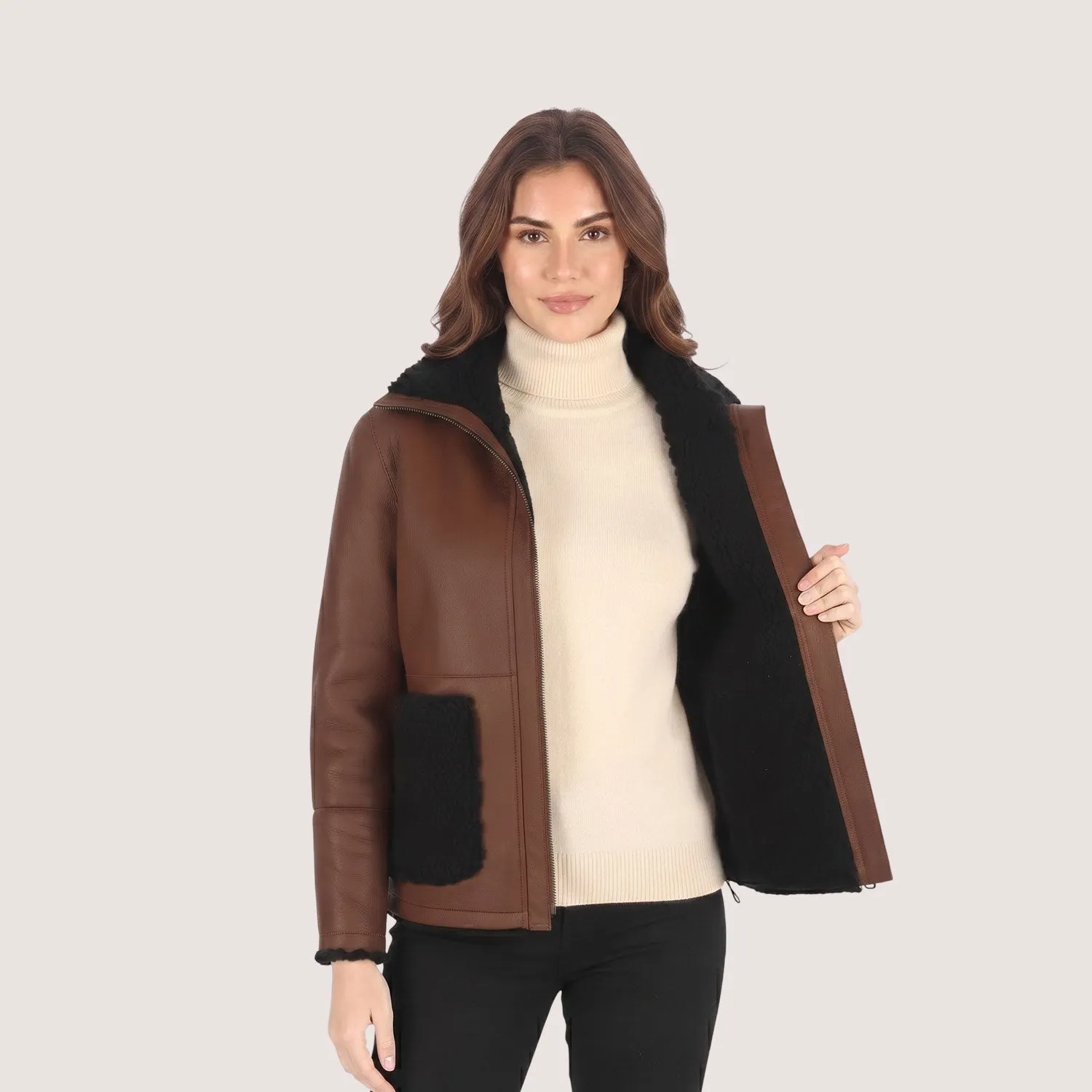 Camilla Shearling Jacket sold by Aston leather product image thumbnail 3