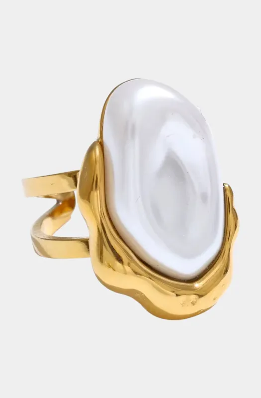 Brooke Baroque Pearl Ring made by Hemline Chattanooga