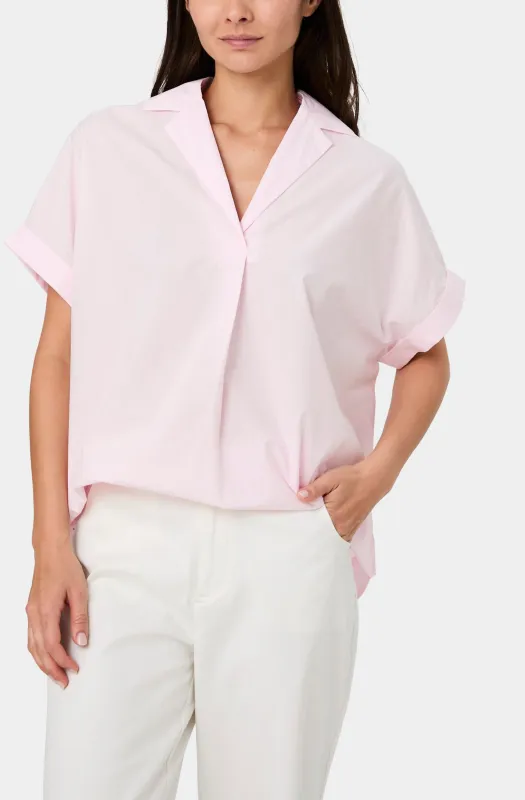 Poplin Collar Short Sleeve Pullover made by French Connection