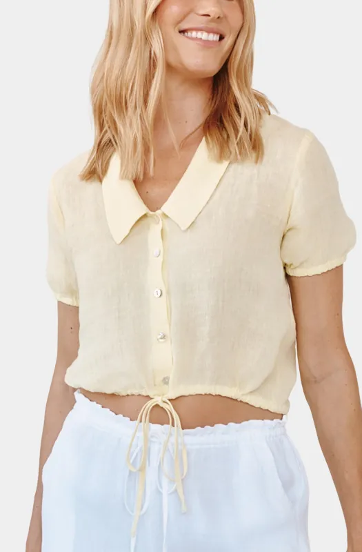 Short Sleeve Puritan Collar Shirt made by Bella Dahl
