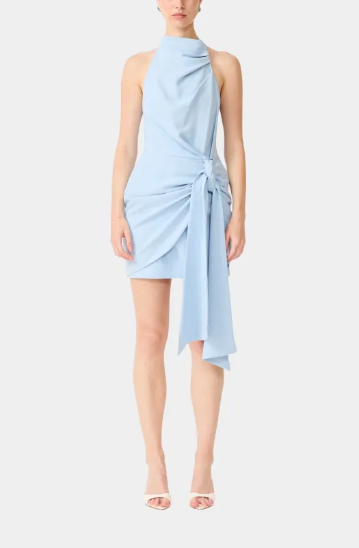 Anaya Halter Mini Dress In Blue made by Elliatt