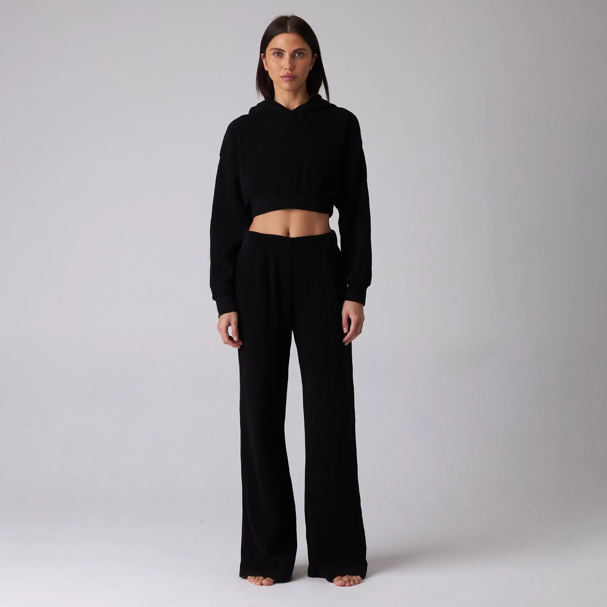 WOMENS CROPPED WAFFLE HOODIE sold by Talentless product image thumbnail 5