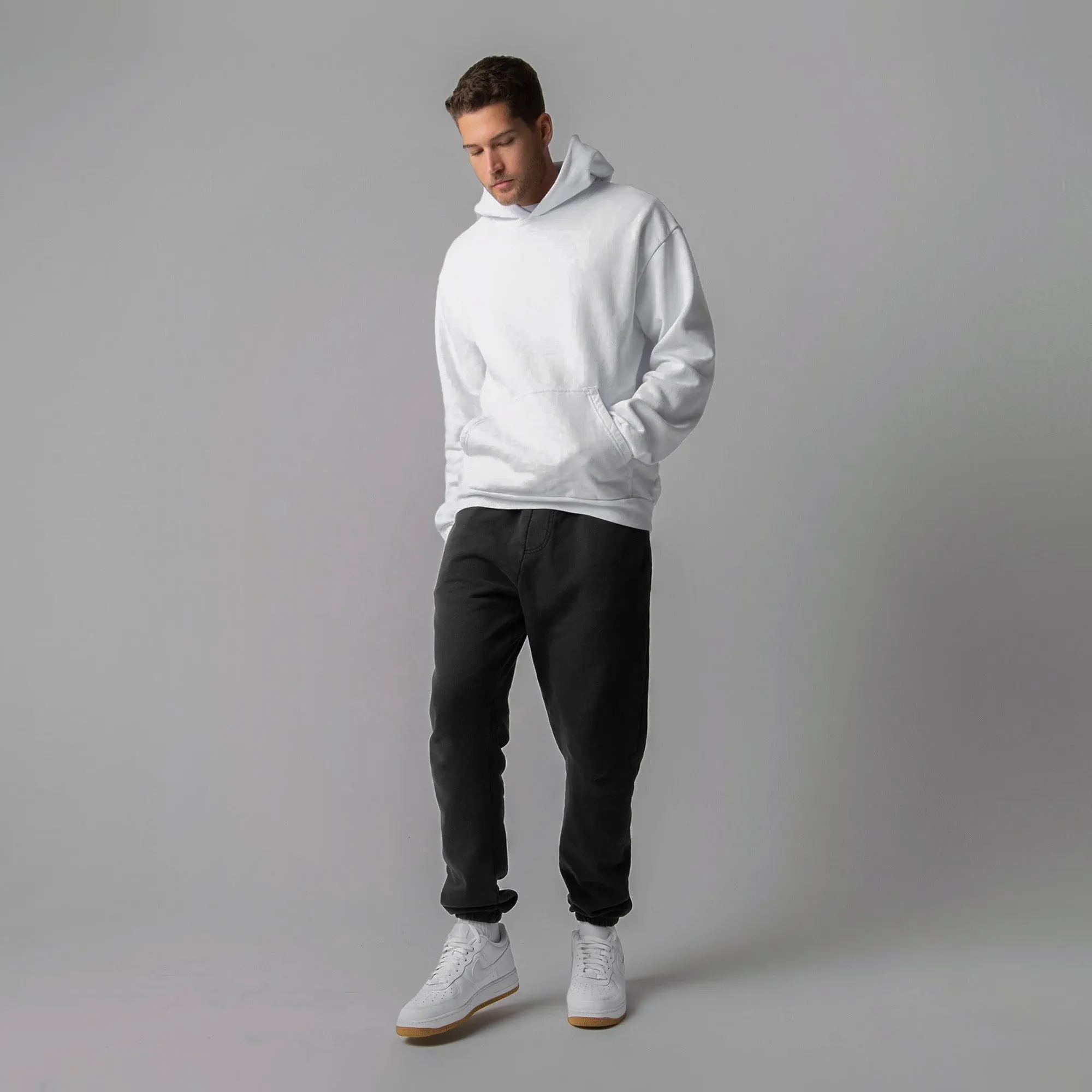 MENS HEAVYWEIGHT HOODIE - WHITE sold by Talentless product image thumbnail 5