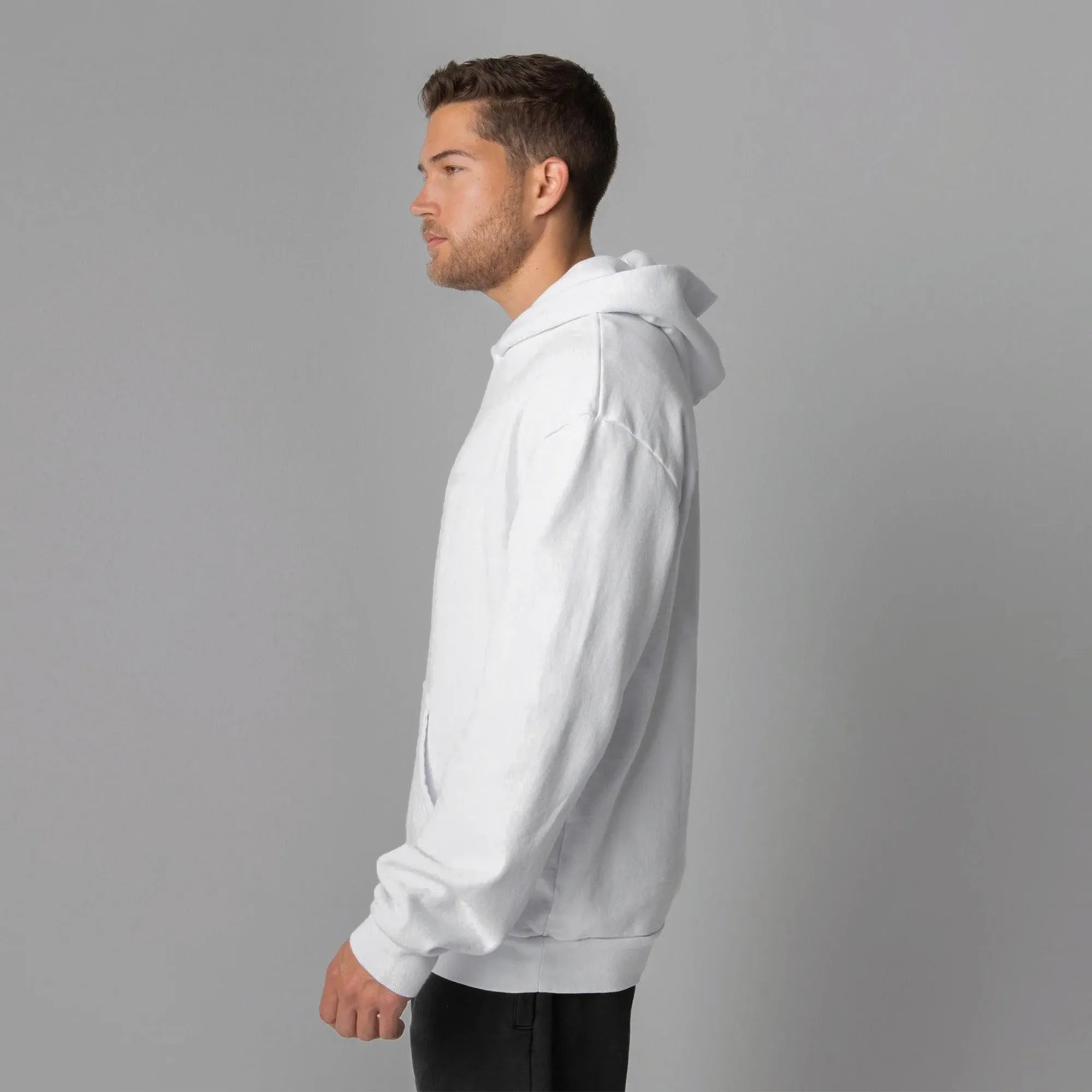 MENS HEAVYWEIGHT HOODIE - WHITE sold by Talentless product image thumbnail 4