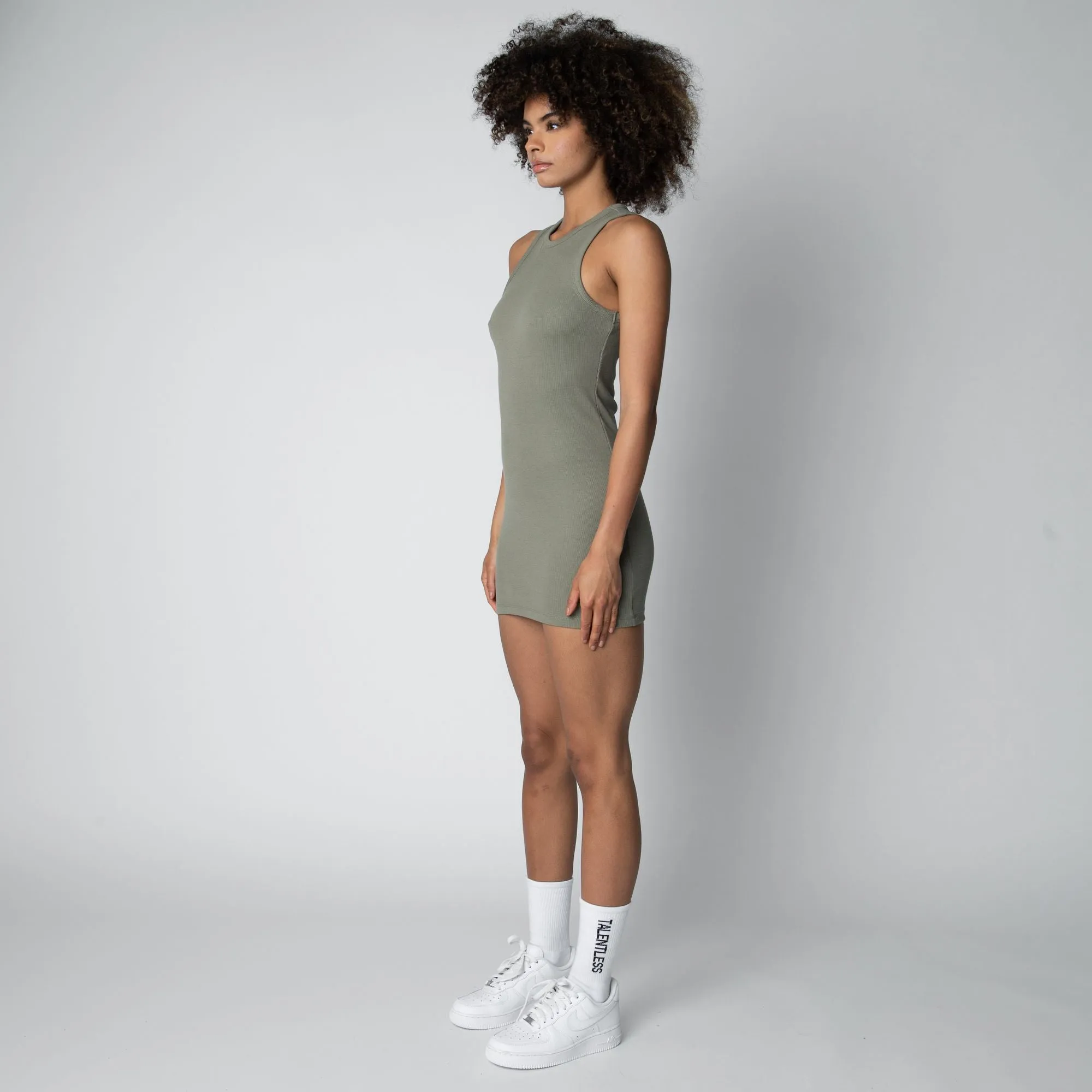 RIB HIGH-NECK CONTOUR DRESS sold by Talentless product image thumbnail 3