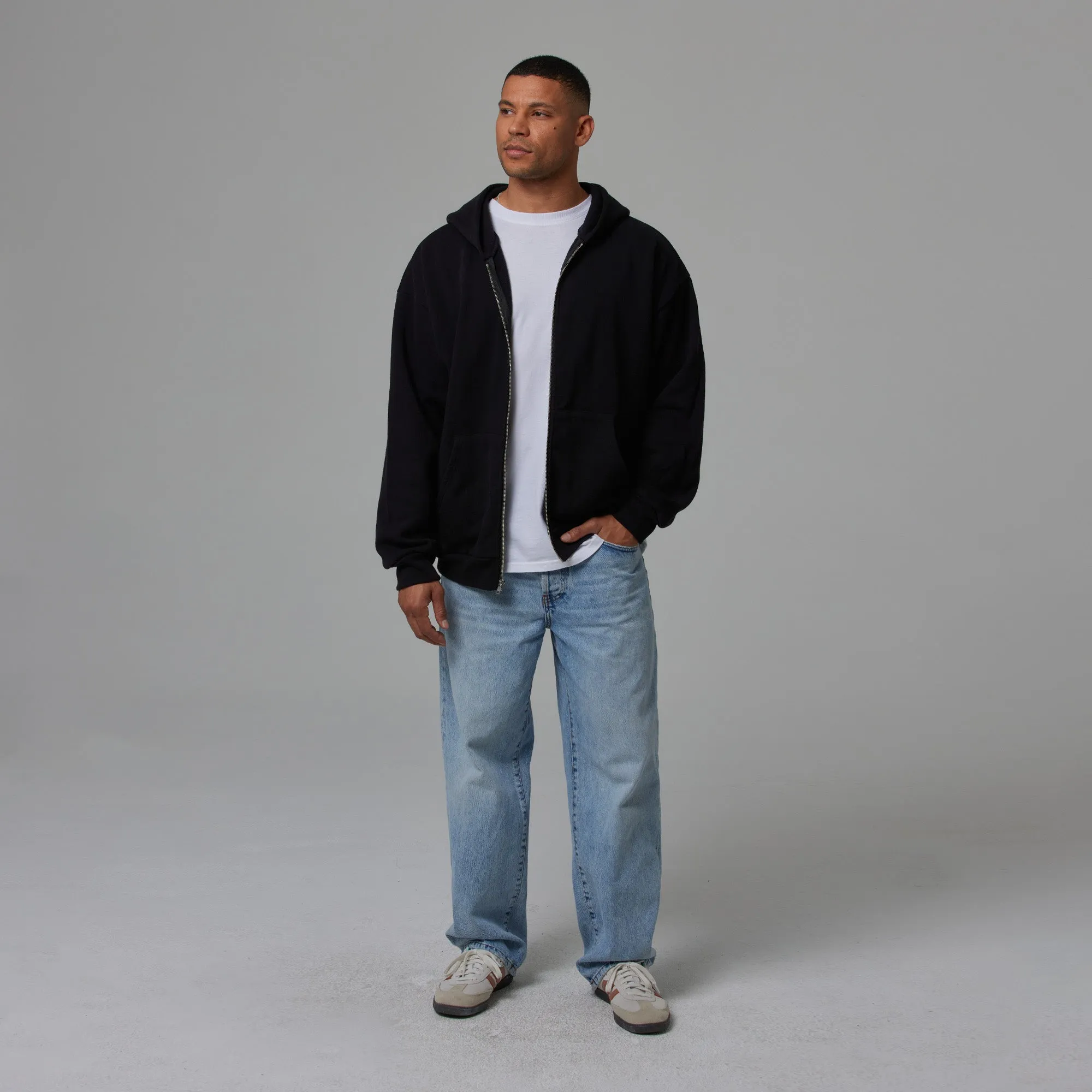 MENS HEAVYWEIGHT DROP SHOULDER ZIP HOODIE sold by Talentless product image thumbnail 5