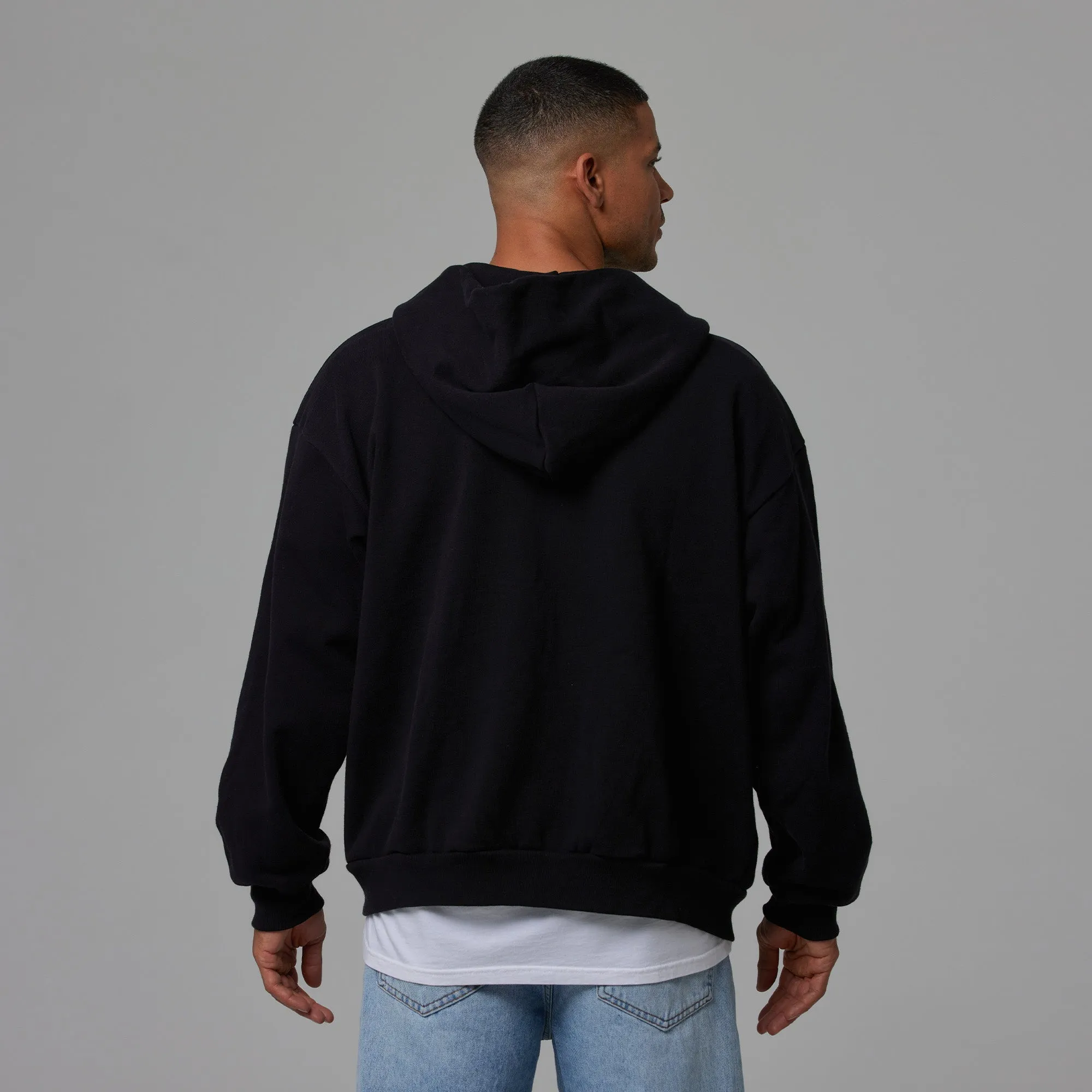 MENS HEAVYWEIGHT DROP SHOULDER ZIP HOODIE sold by Talentless product image thumbnail 4