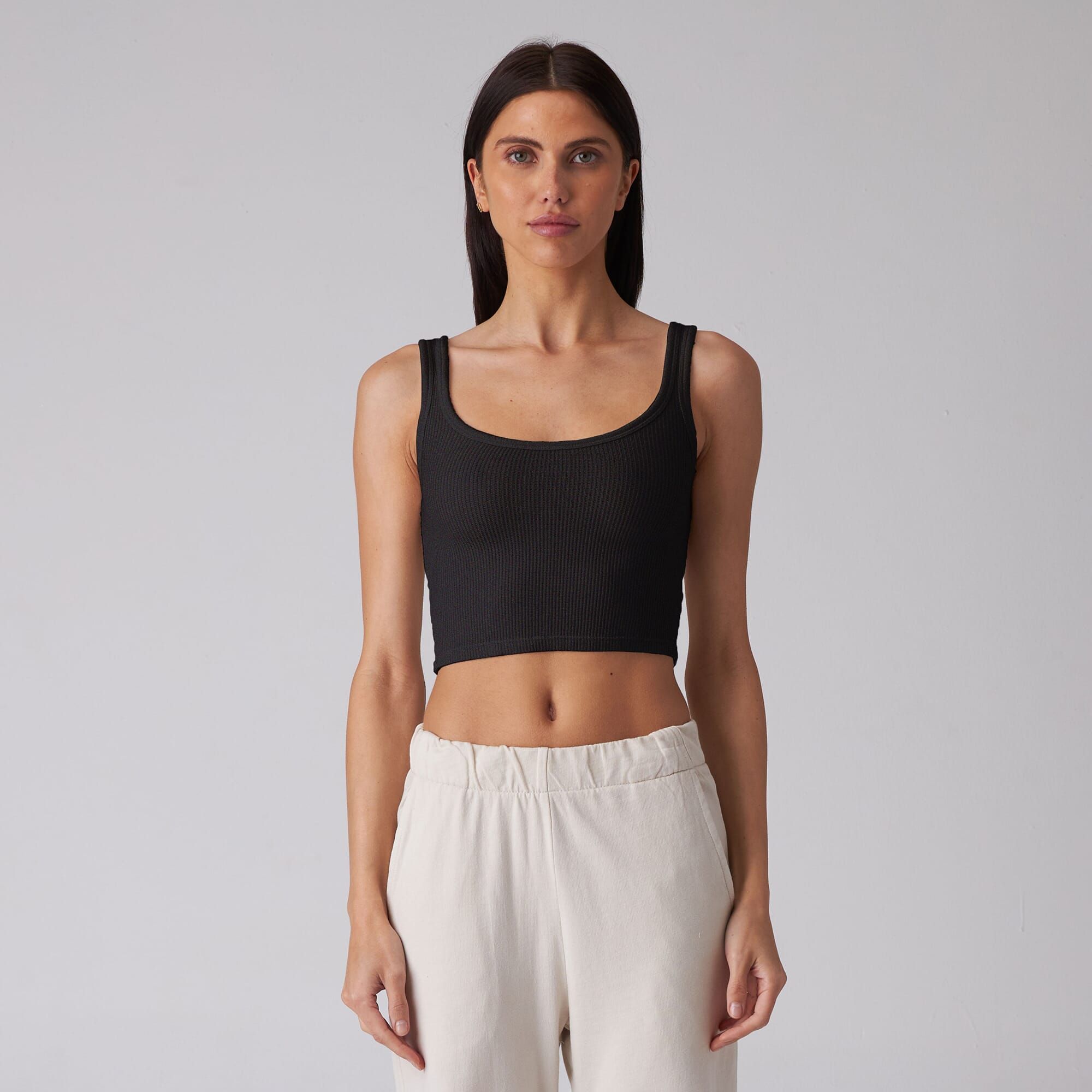 WOMENS WAFFLE KNIT CROP TANK sold by Talentless product image thumbnail 2
