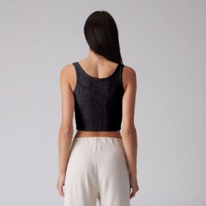 WOMENS WAFFLE KNIT CROP TANK sold by Talentless