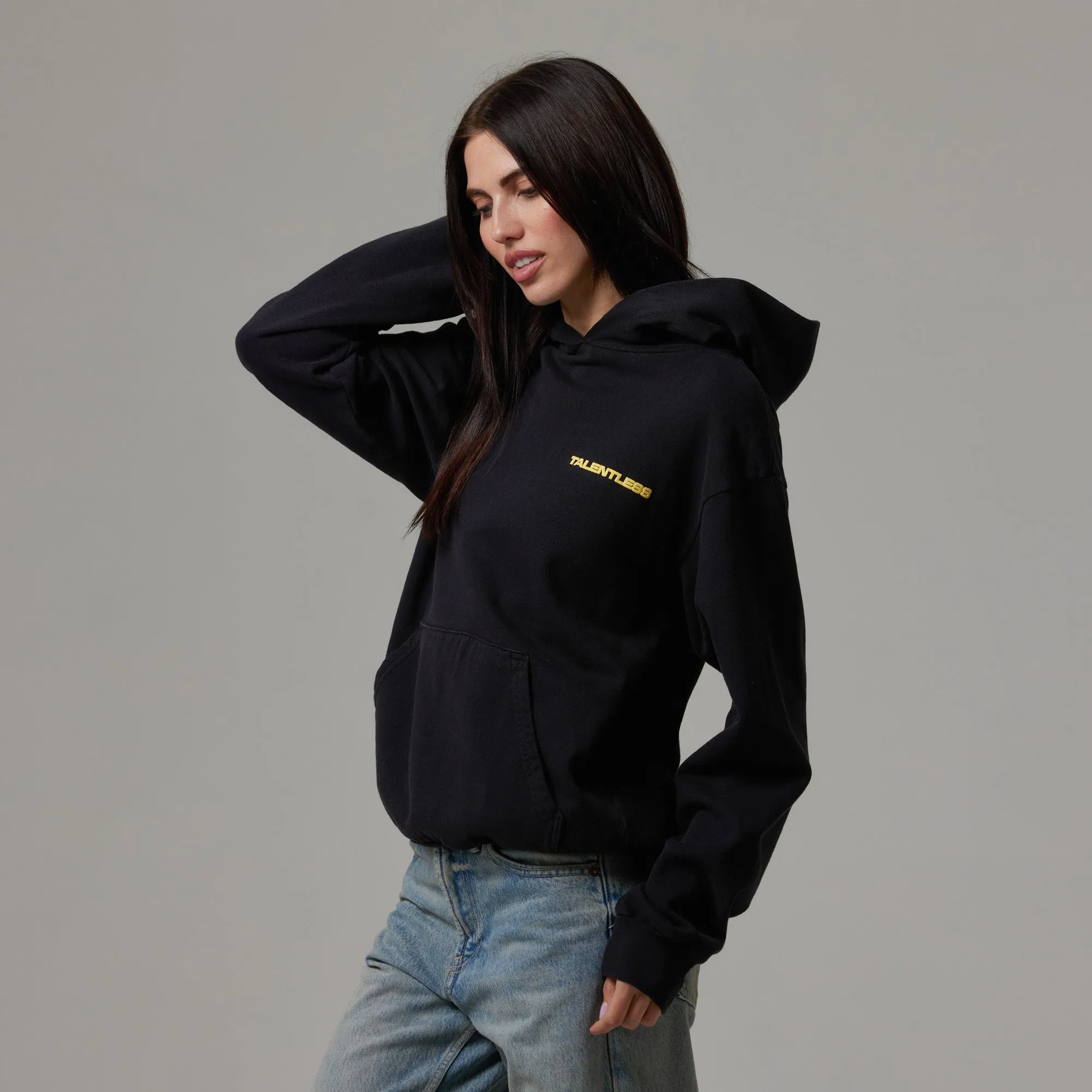 WOMENS LIGHTWEIGHT HOODIE - STACK GRAPHIC sold by Talentless product image thumbnail 4