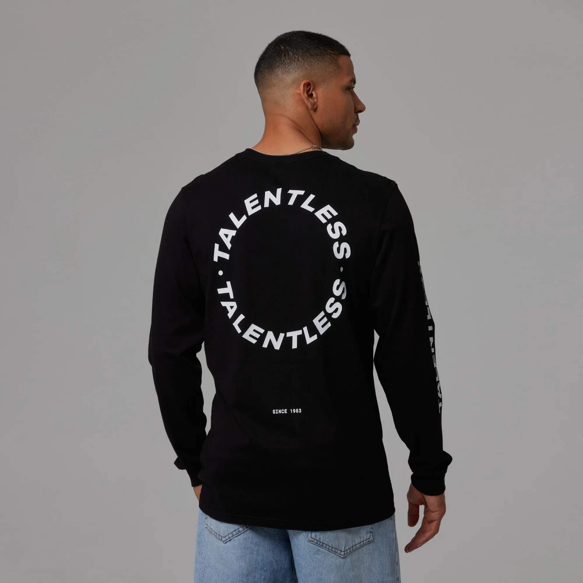 MENS LONG SLEEVE TEE - CIRCLE LOGO sold by Talentless product image thumbnail 4