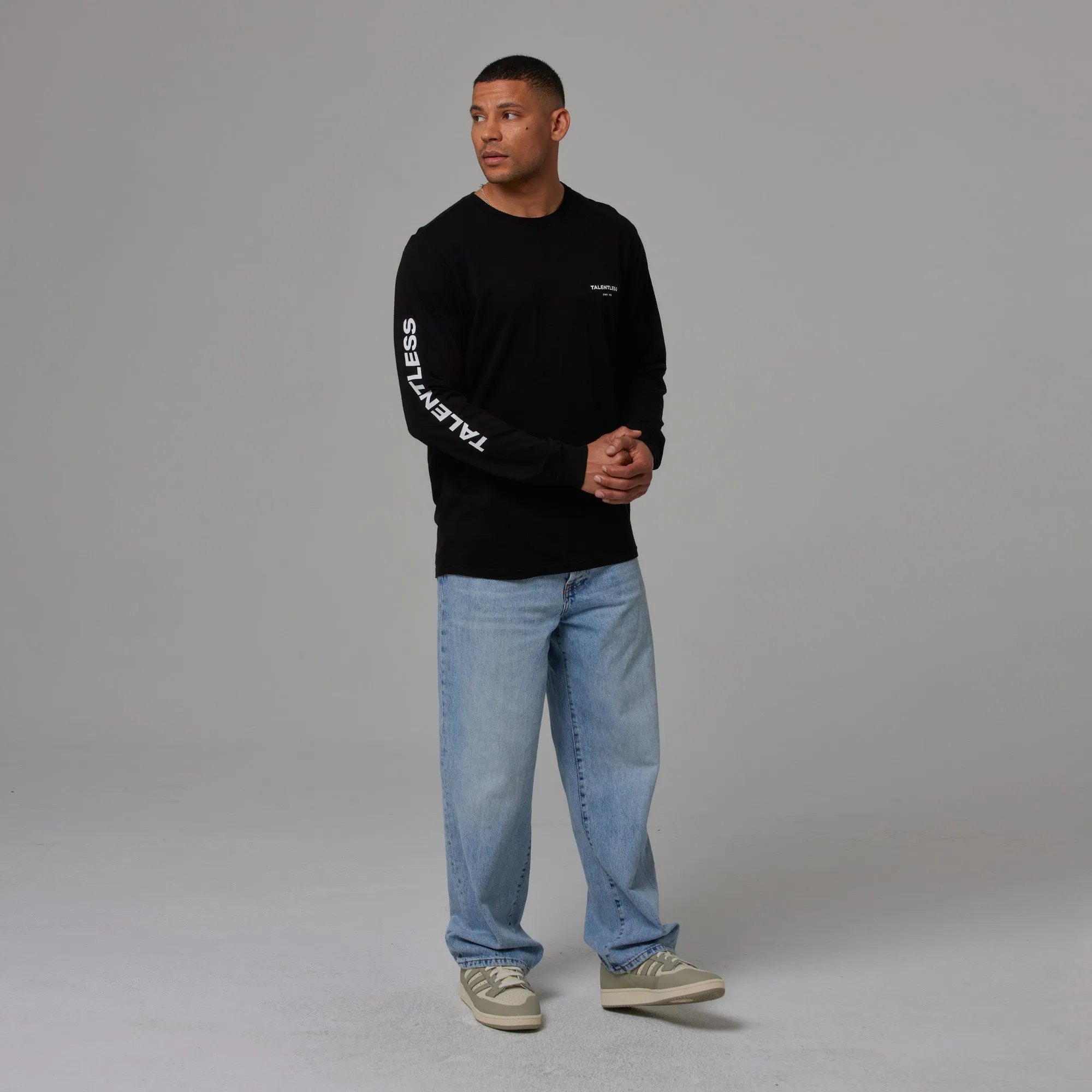 MENS LONG SLEEVE TEE - CIRCLE LOGO sold by Talentless product image thumbnail 5