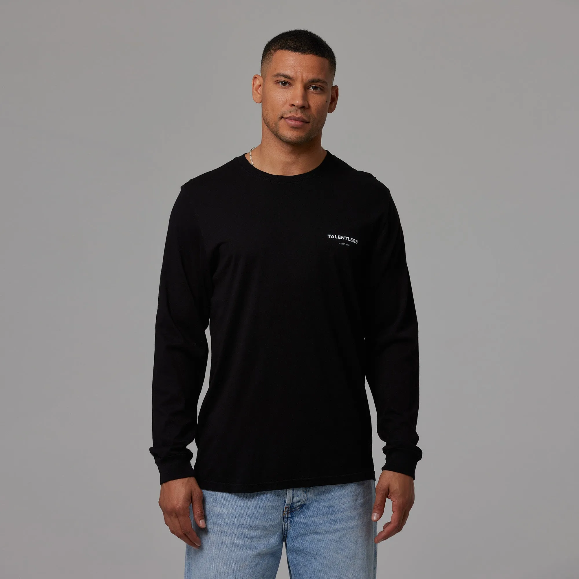 MENS LONG SLEEVE TEE - CIRCLE LOGO sold by Talentless product image thumbnail 2