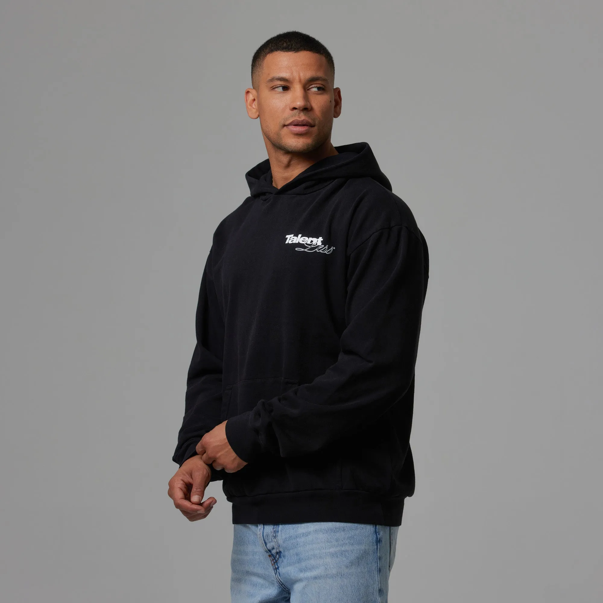 MENS LIGHTWEIGHT HOODIE - SCRIPT GRAPHIC sold by Talentless product image thumbnail 3