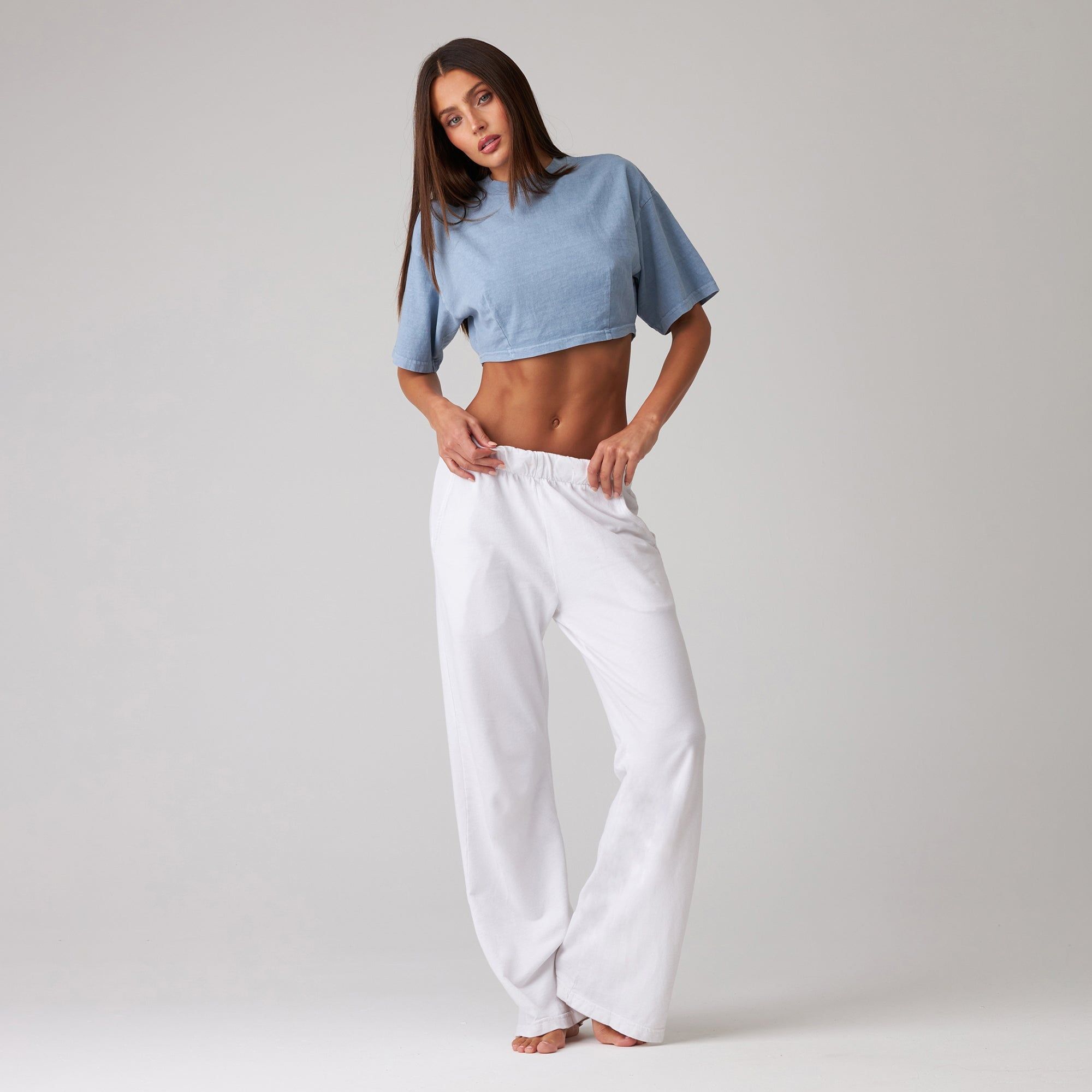 WOMENS CROP DARTED TEE sold by Talentless product image thumbnail 5