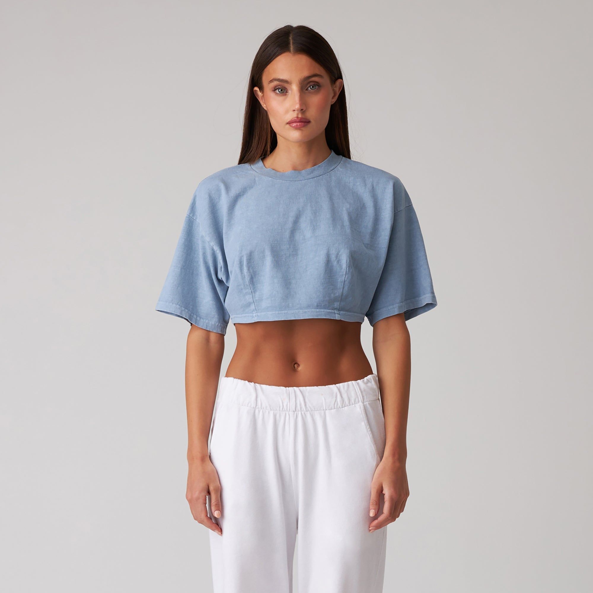 WOMENS CROP DARTED TEE sold by Talentless product image thumbnail 2