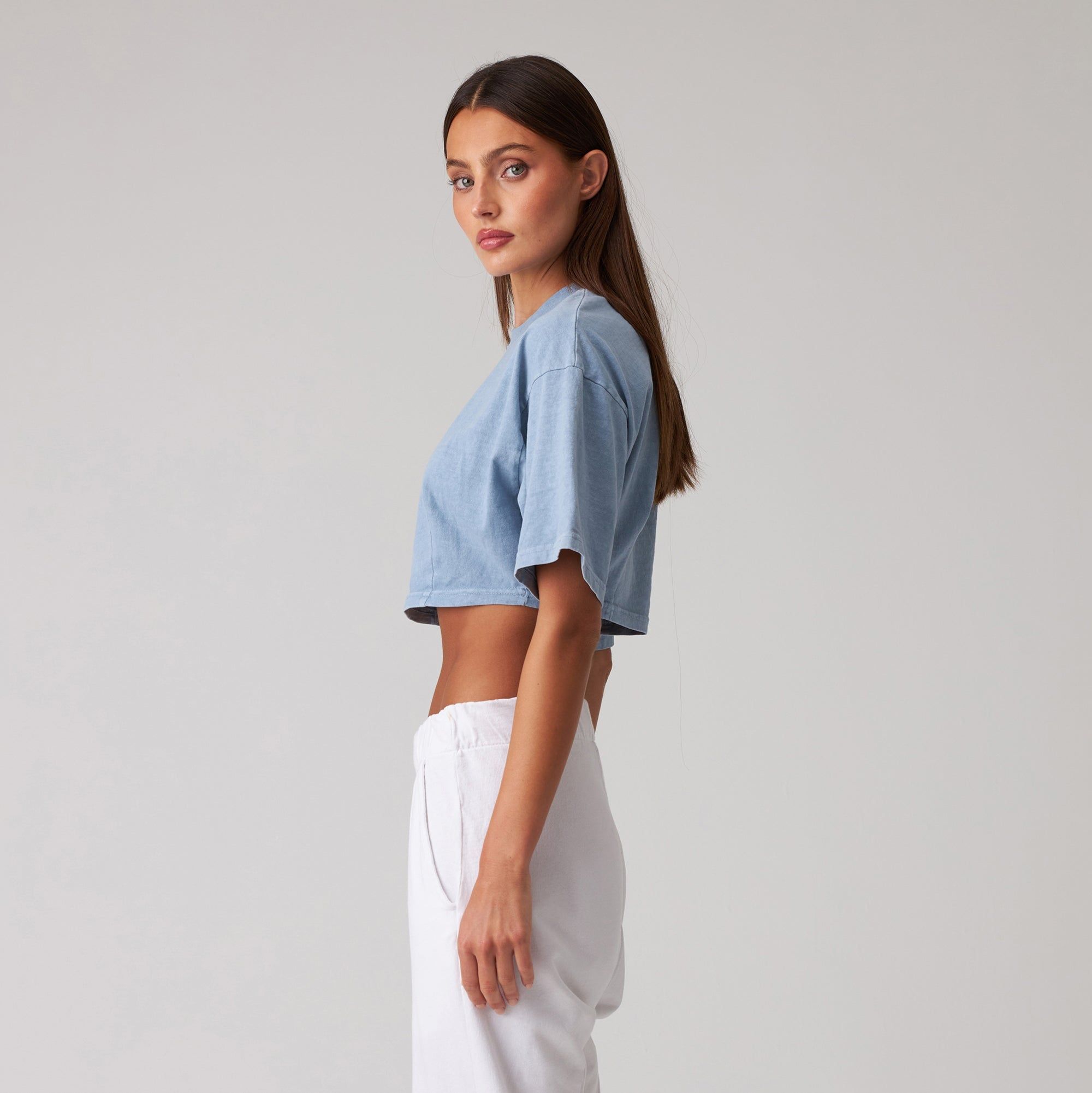 WOMENS CROP DARTED TEE sold by Talentless product image thumbnail 3