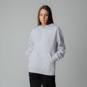 WOMENS HEAVYWEIGHT HOODIE - ASH HEATHER GREY sold by Talentless