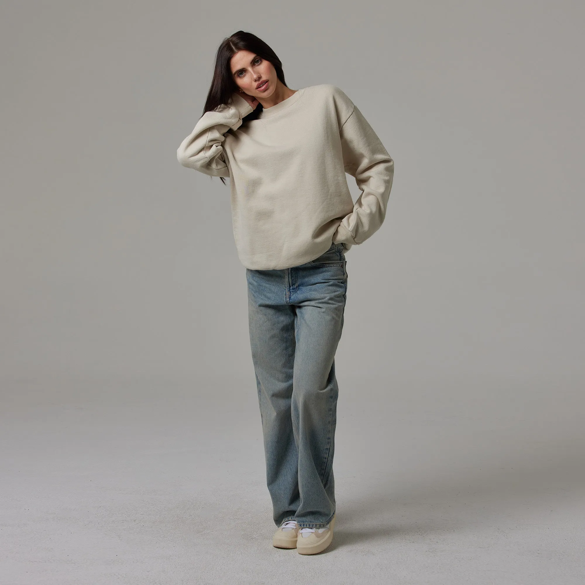 WOMENS OVERSIZED HEAVYWEIGHT CREWNECK sold by Talentless product image thumbnail 5