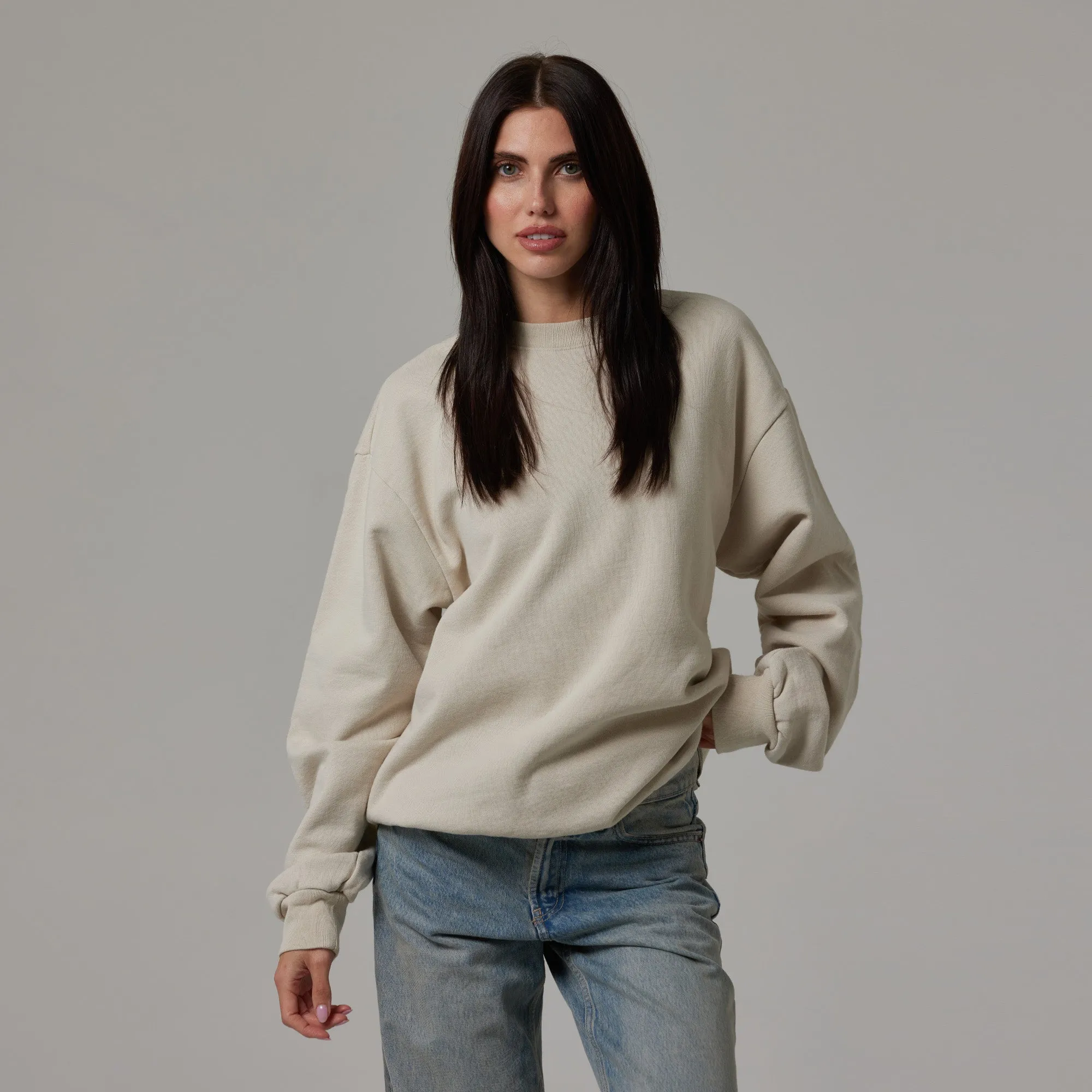 WOMENS OVERSIZED HEAVYWEIGHT CREWNECK sold by Talentless product image thumbnail 2