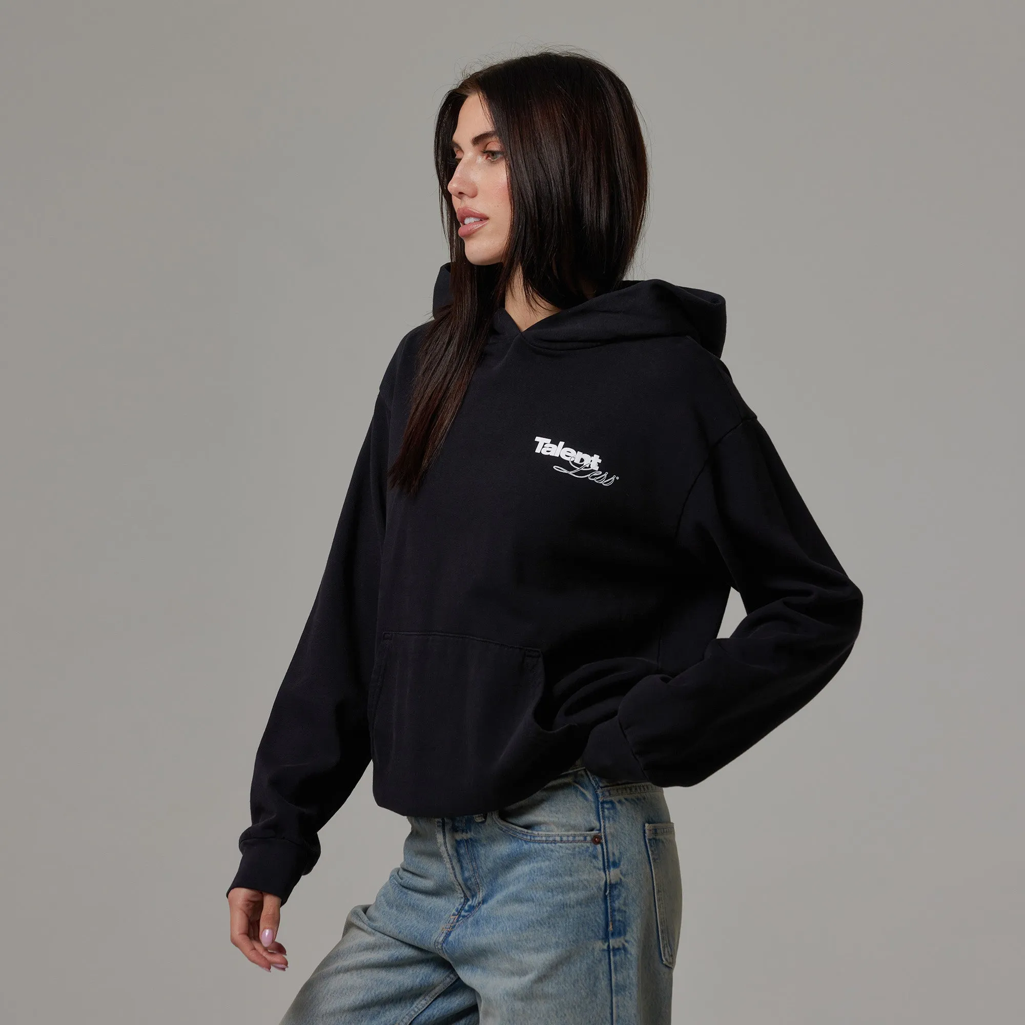 WOMENS LIGHTWEIGHT HOODIE - SCRIPT GRAPHIC sold by Talentless product image thumbnail 3