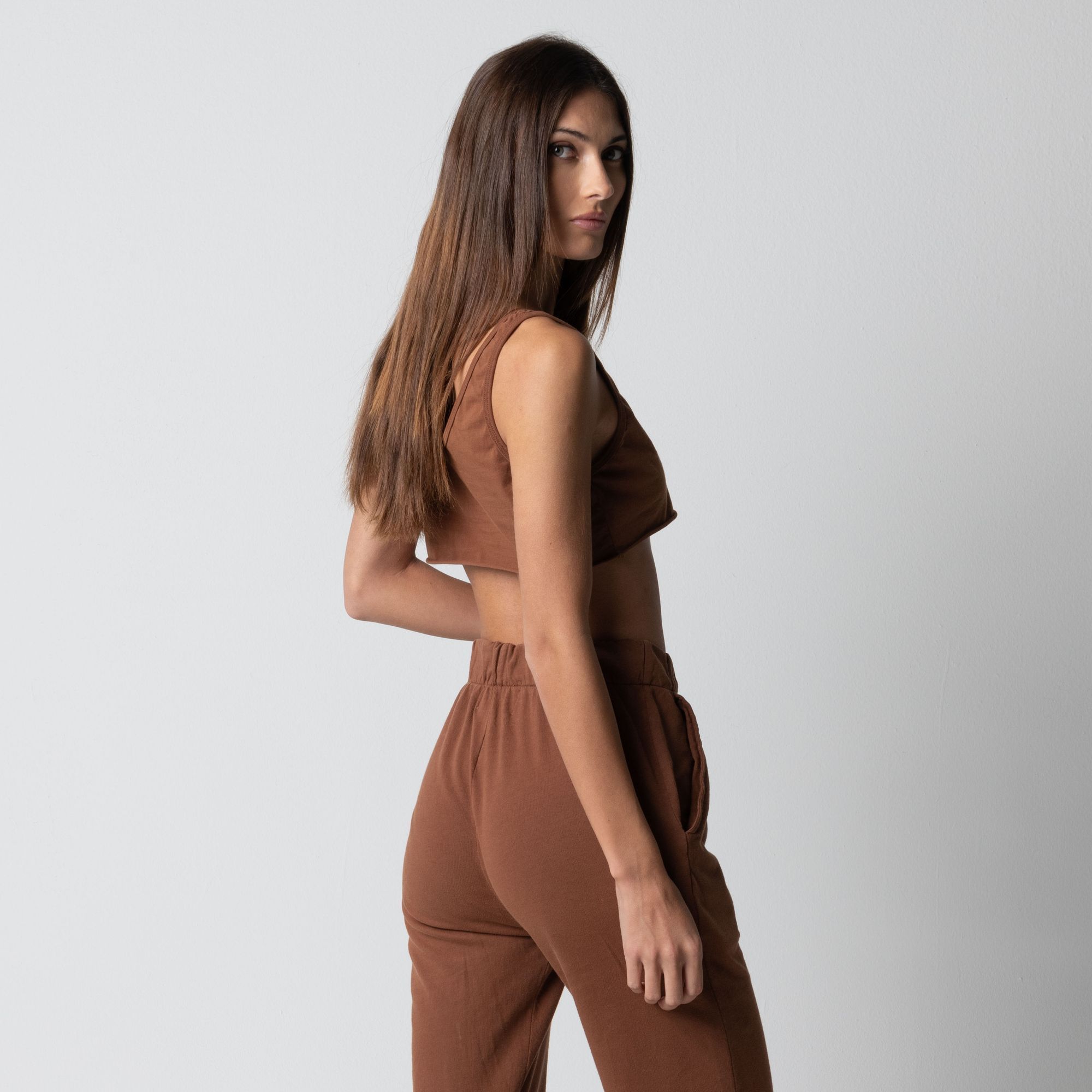 WOMENS CROP RAW HEM TANK sold by Talentless product image thumbnail 4