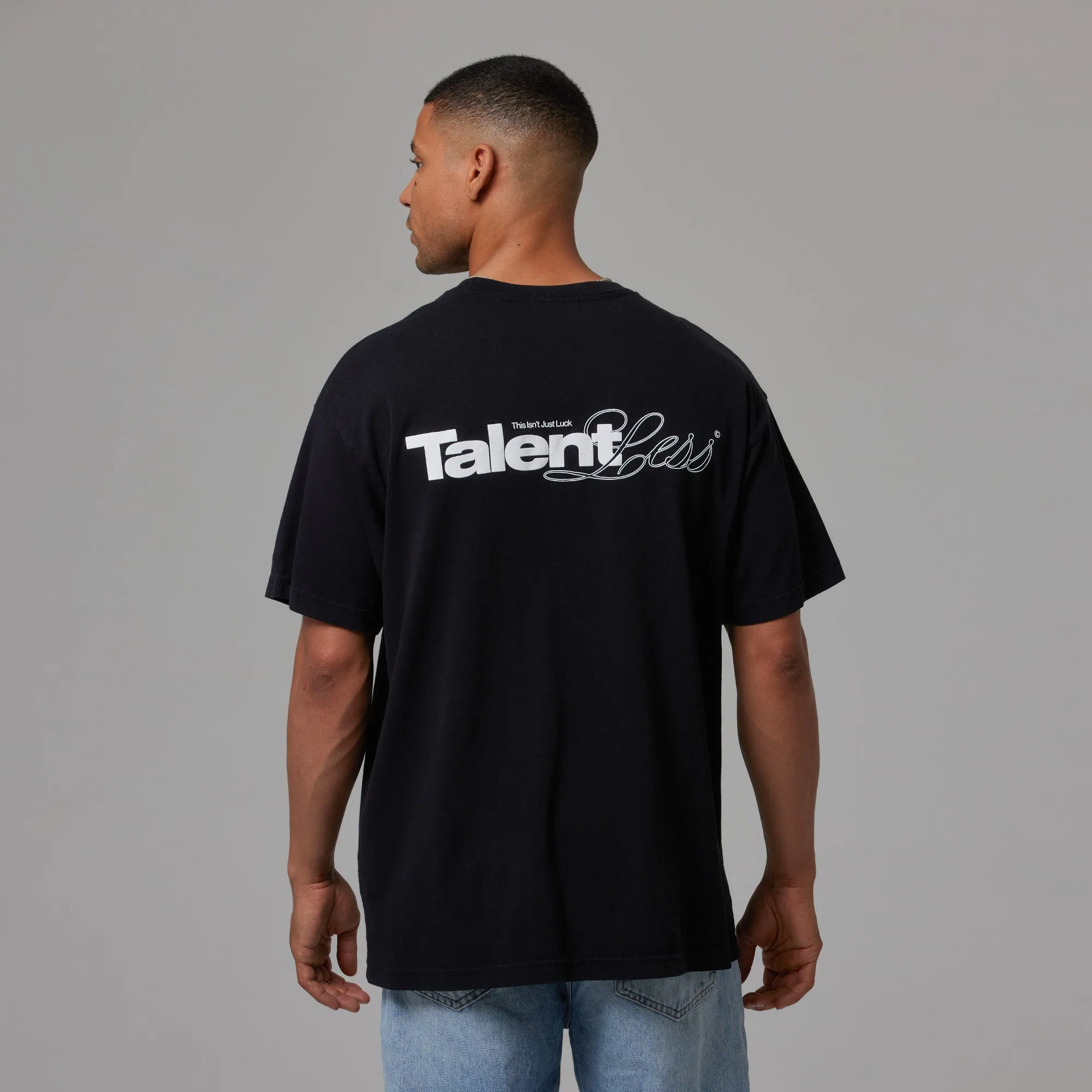 MENS DROP SHOULDER TEE - SCRIPT GRAPHIC sold by Talentless product image thumbnail 2