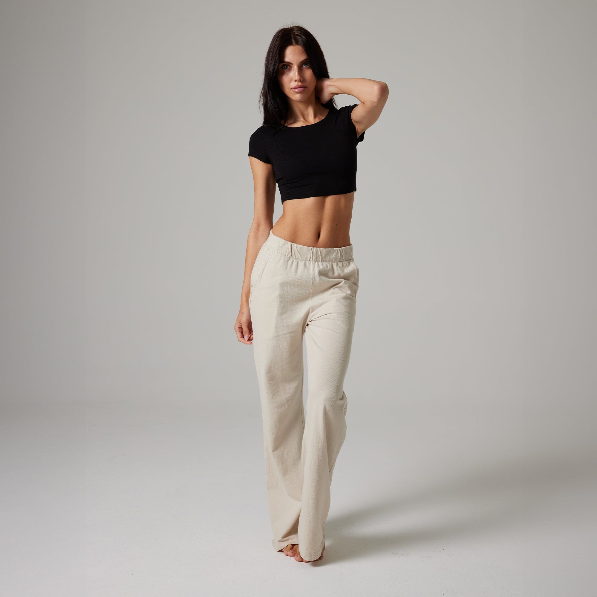 WOMENS RAW HEM CROP BABY TEE sold by Talentless product image thumbnail 5