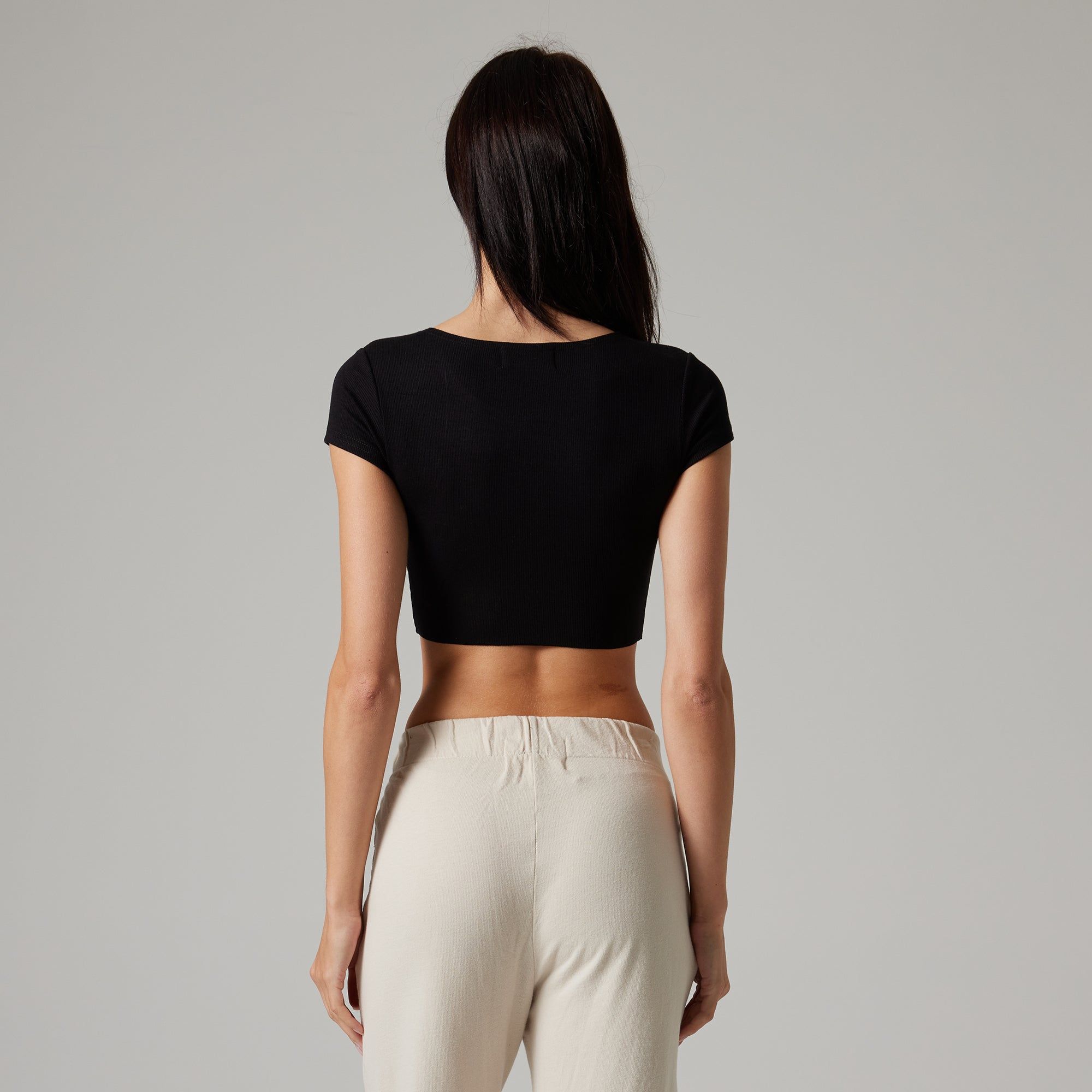 WOMENS RAW HEM CROP BABY TEE sold by Talentless product image thumbnail 4