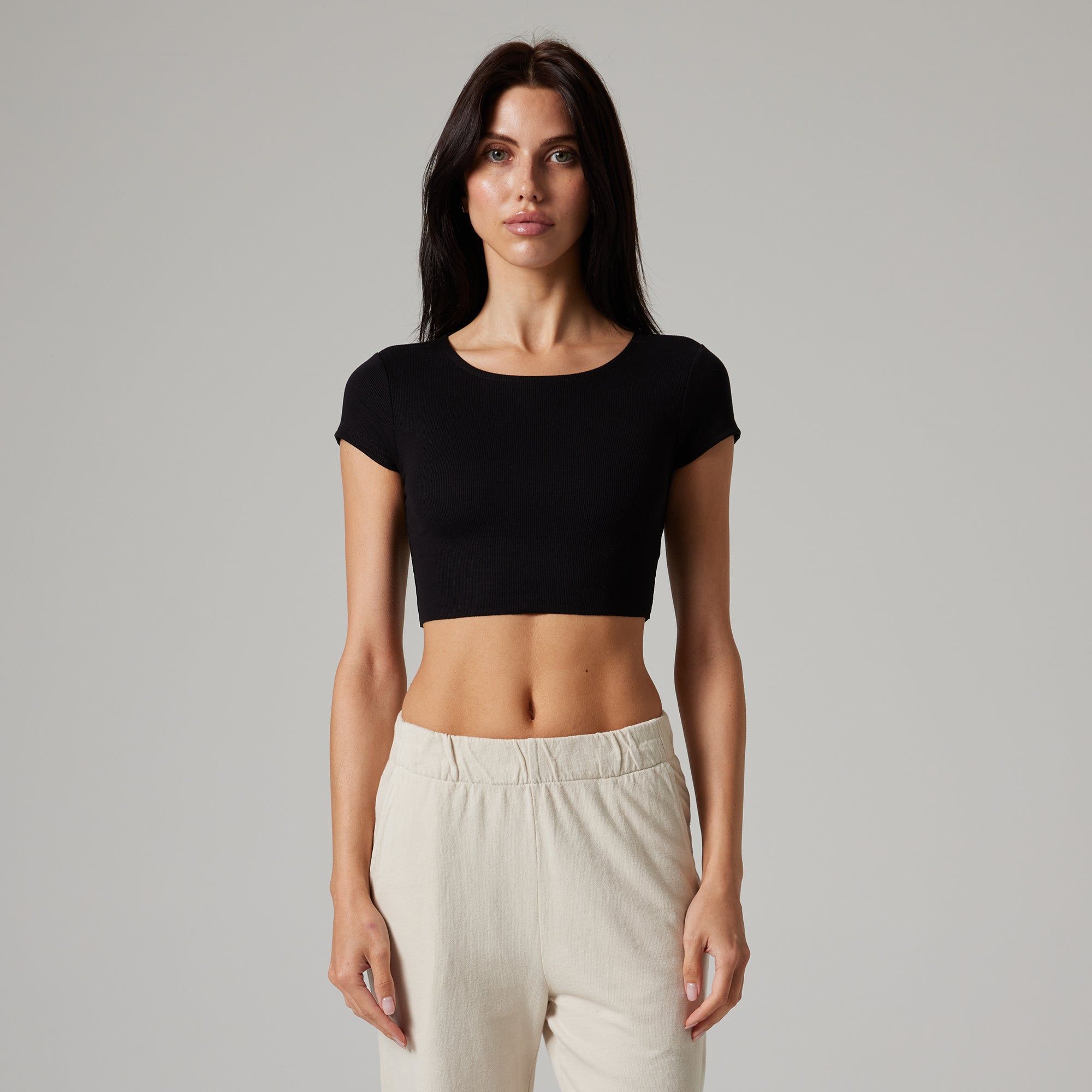 WOMENS RAW HEM CROP BABY TEE sold by Talentless product image thumbnail 2