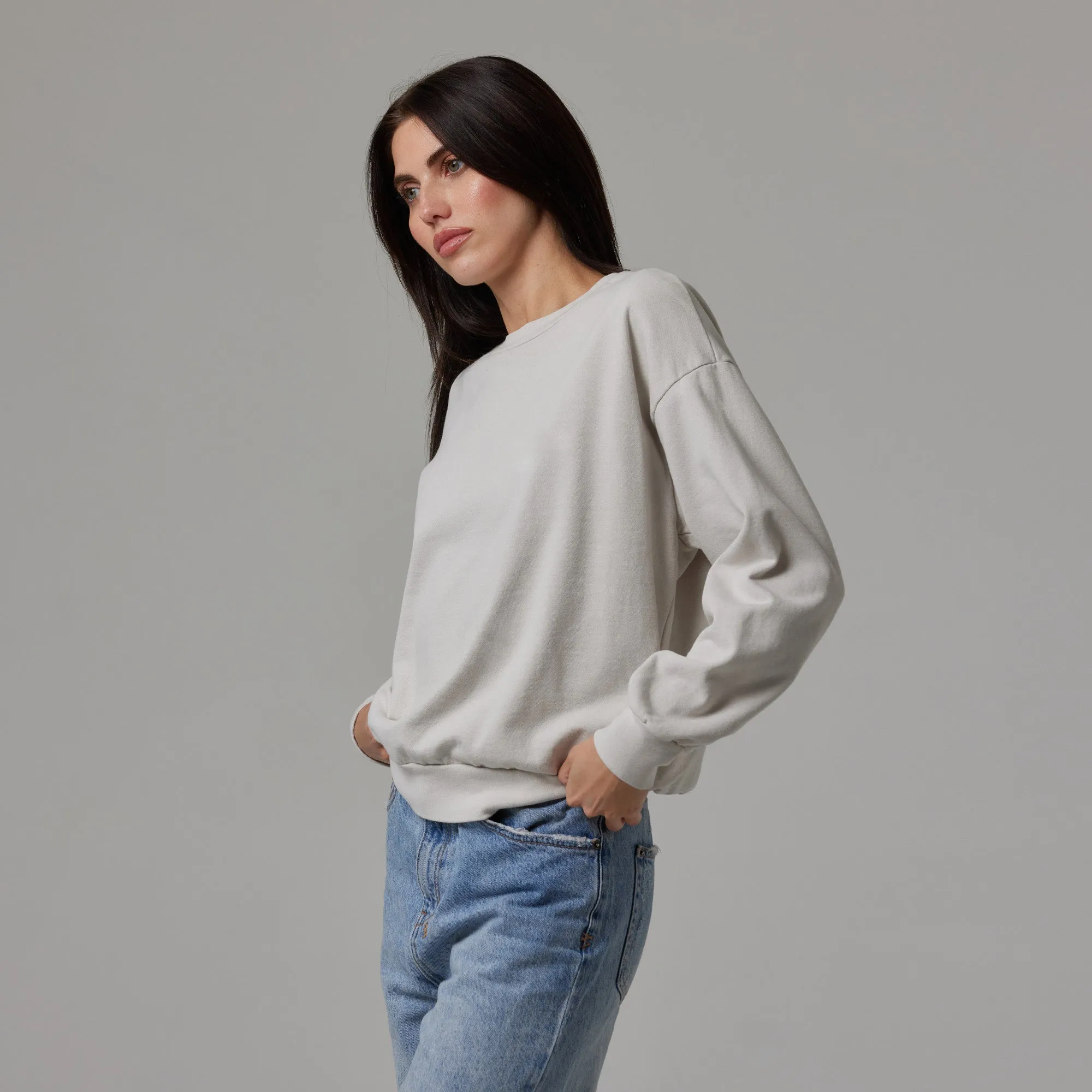 WOMENS SIMPLE LIGHTWEIGHT CREWNECK sold by Talentless product image thumbnail 2
