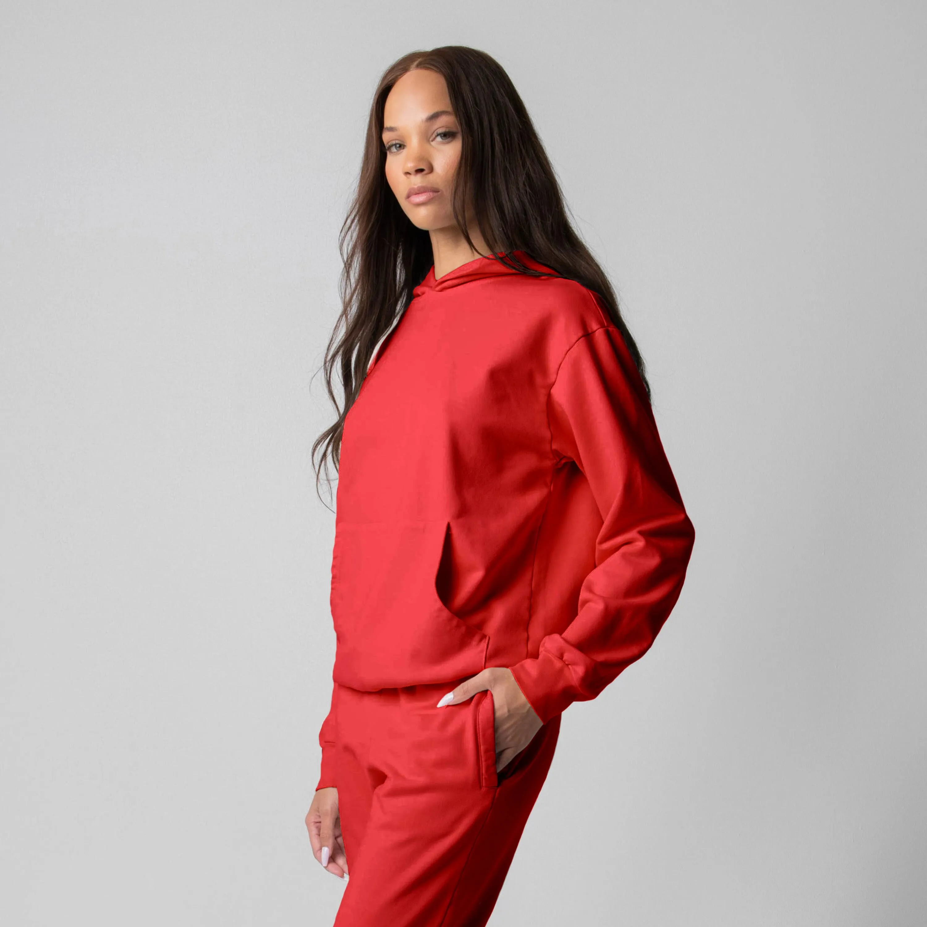 WOMENS SIMPLE LIGHTWEIGHT HOODIE sold by Talentless product image thumbnail 2