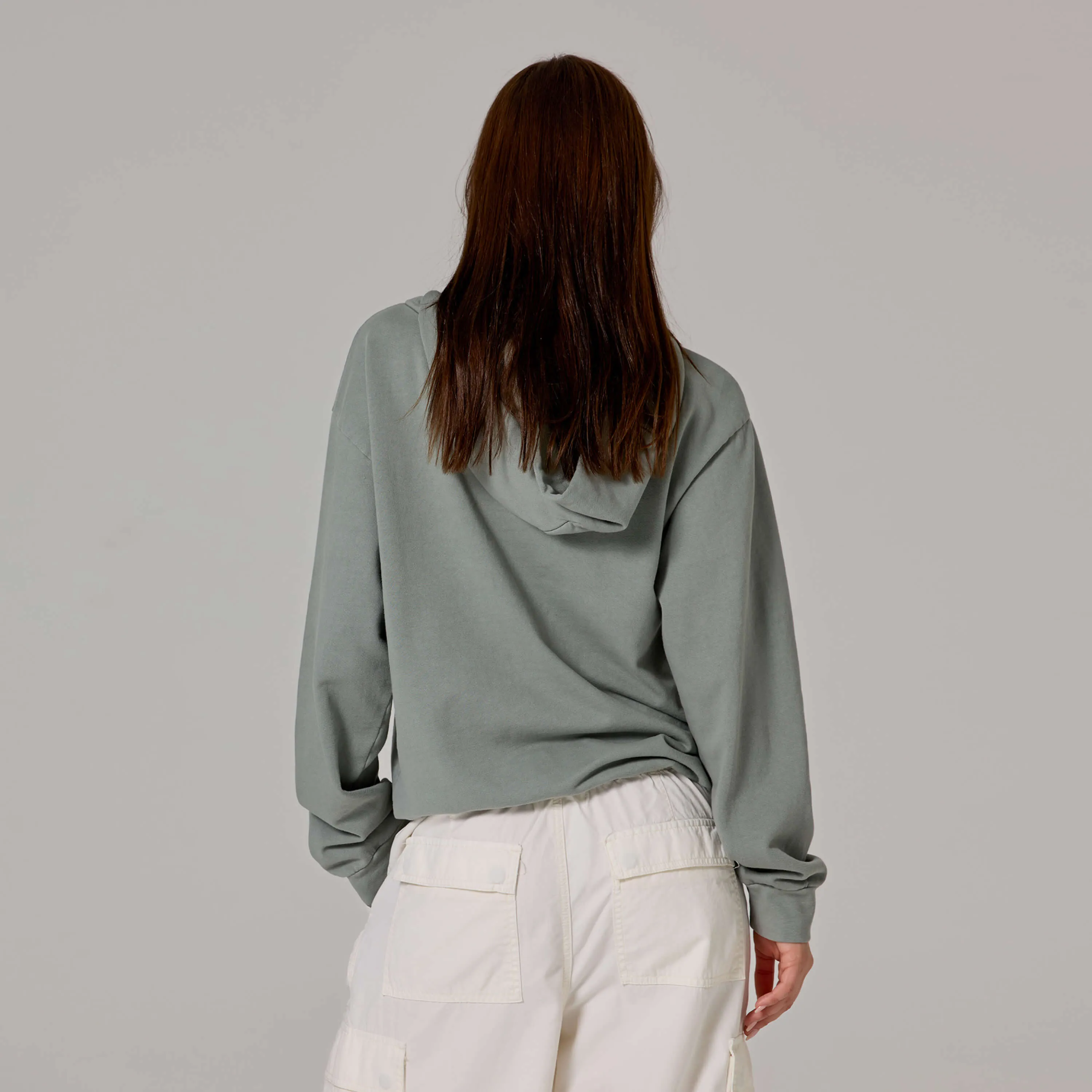 WOMENS SIMPLE LIGHTWEIGHT HOODIE sold by Talentless product image thumbnail 3